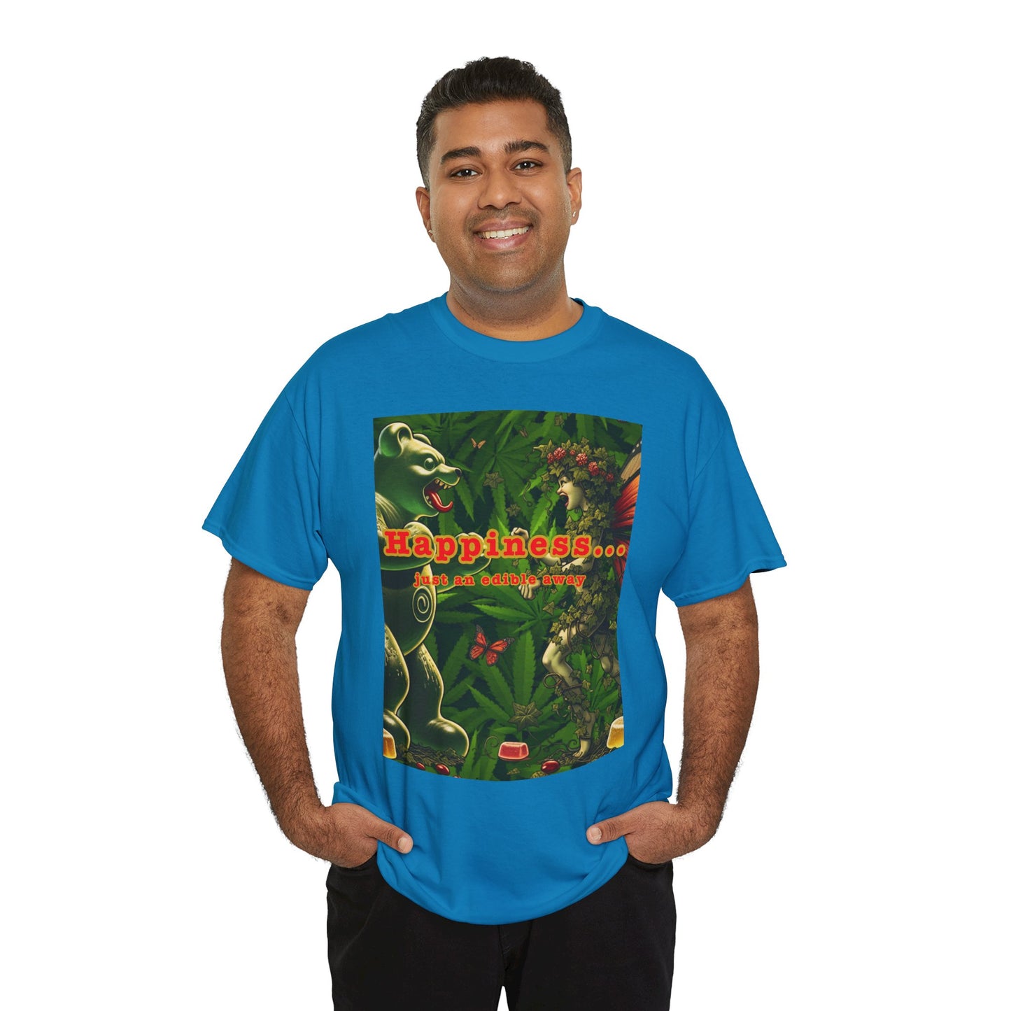 Happiness Jungle Unisex Heavy Cotton Tee, Graphic T-Shirt, Nature Lover Gift, Summer Wardrobe Essential, Unisex Casual Wear