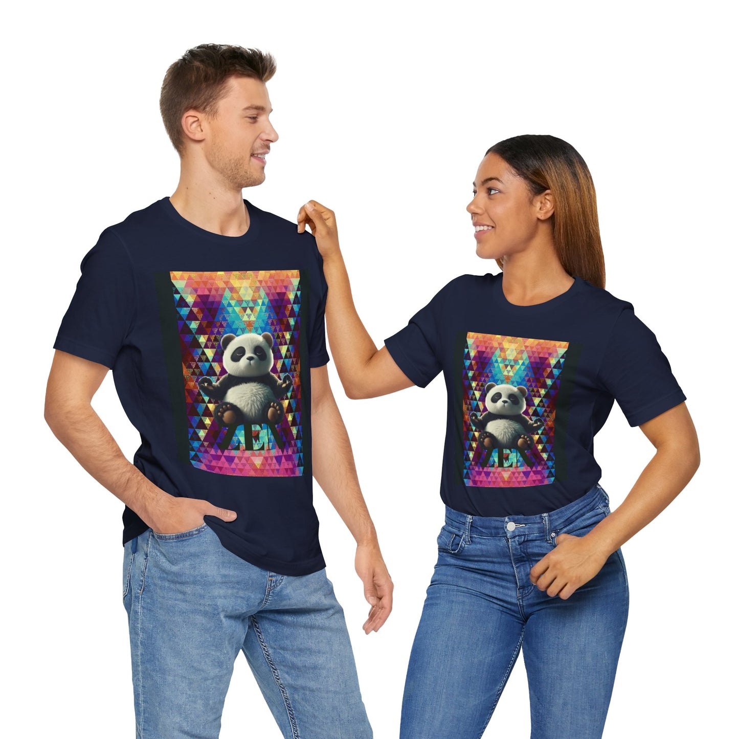 Colorful Panda Graphic Tee - Unisex Jersey Short Sleeve