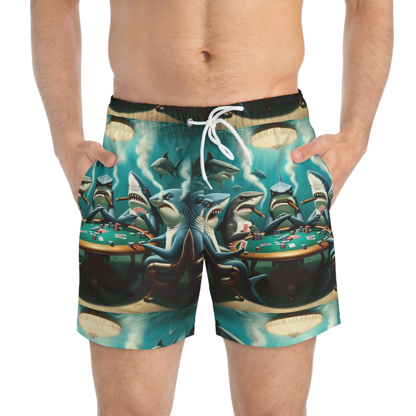Swim Trunks - Sharks High End Swimming Shorts