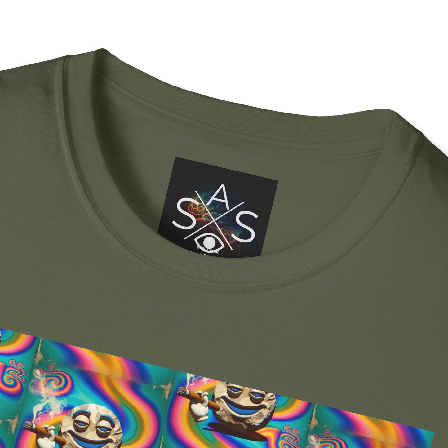 Stay Stoned Unisex Softstyle T-Shirt - Retro Vibe Graphic Tee for Fun Gatherings