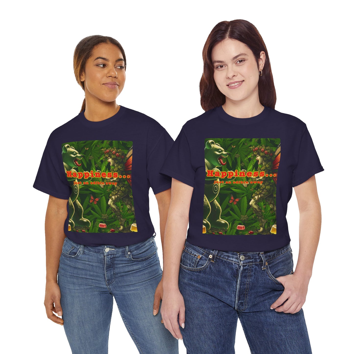 Happiness Jungle Unisex Heavy Cotton Tee, Graphic T-Shirt, Nature Lover Gift, Summer Wardrobe Essential, Unisex Casual Wear