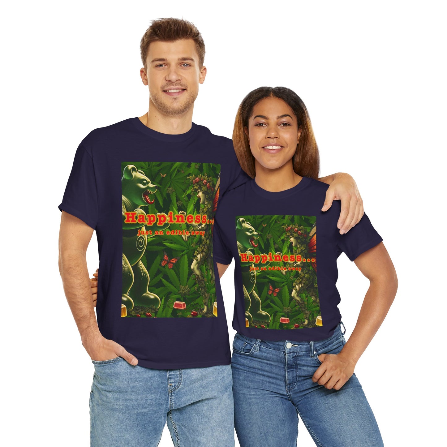 Happiness Jungle Unisex Heavy Cotton Tee, Graphic T-Shirt, Nature Lover Gift, Summer Wardrobe Essential, Unisex Casual Wear