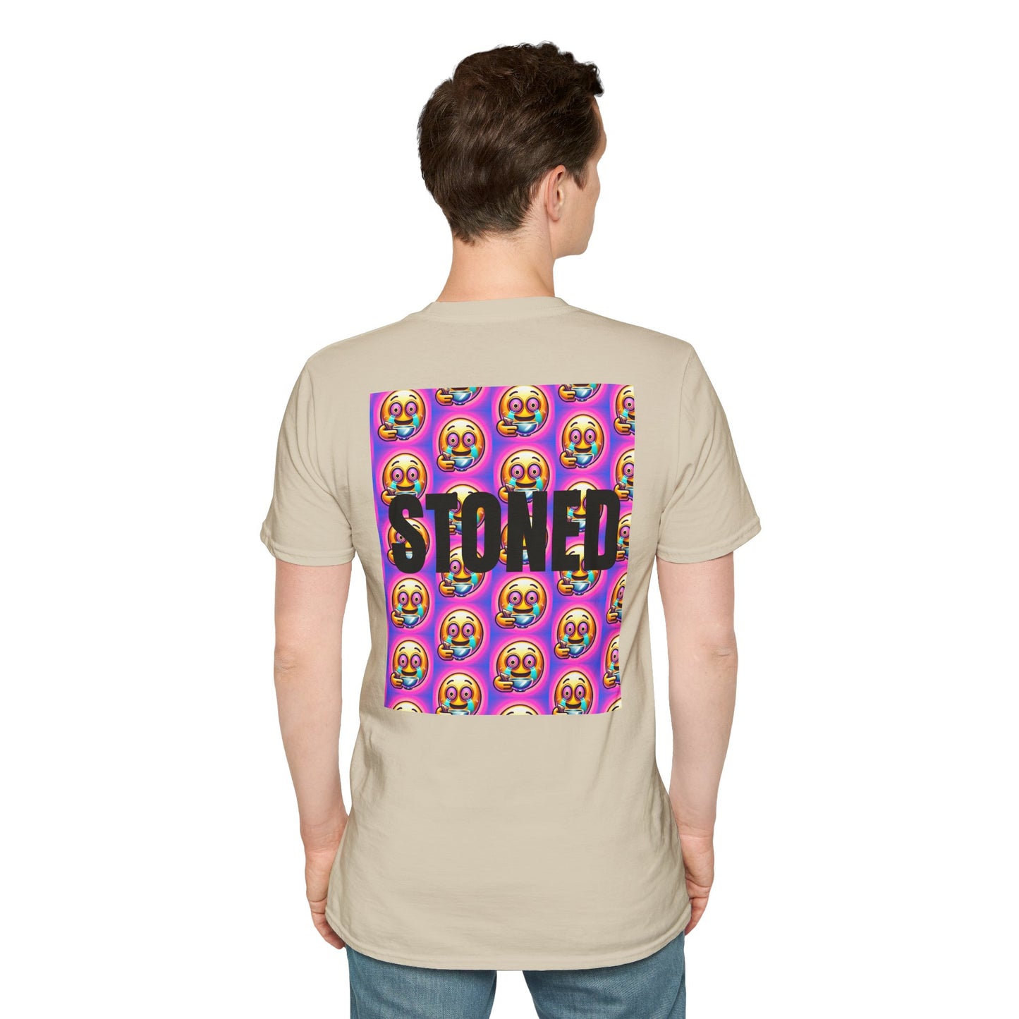 Stay Stoned Unisex Softstyle T-Shirt - Retro Vibe Graphic Tee for Fun Gatherings