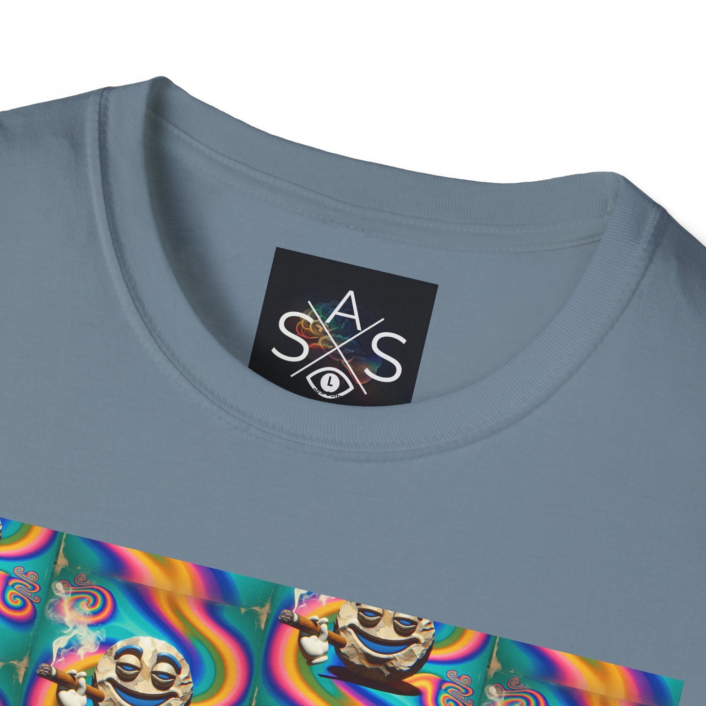 Stay Stoned Unisex Softstyle T-Shirt - Retro Vibe Graphic Tee for Fun Gatherings