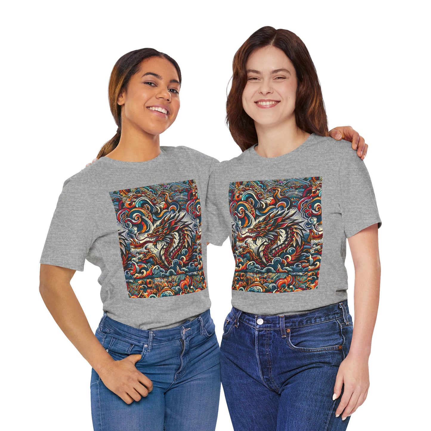 Vibrant Dragon Graphic Tee - Unisex Jersey Short Sleeve Shirt