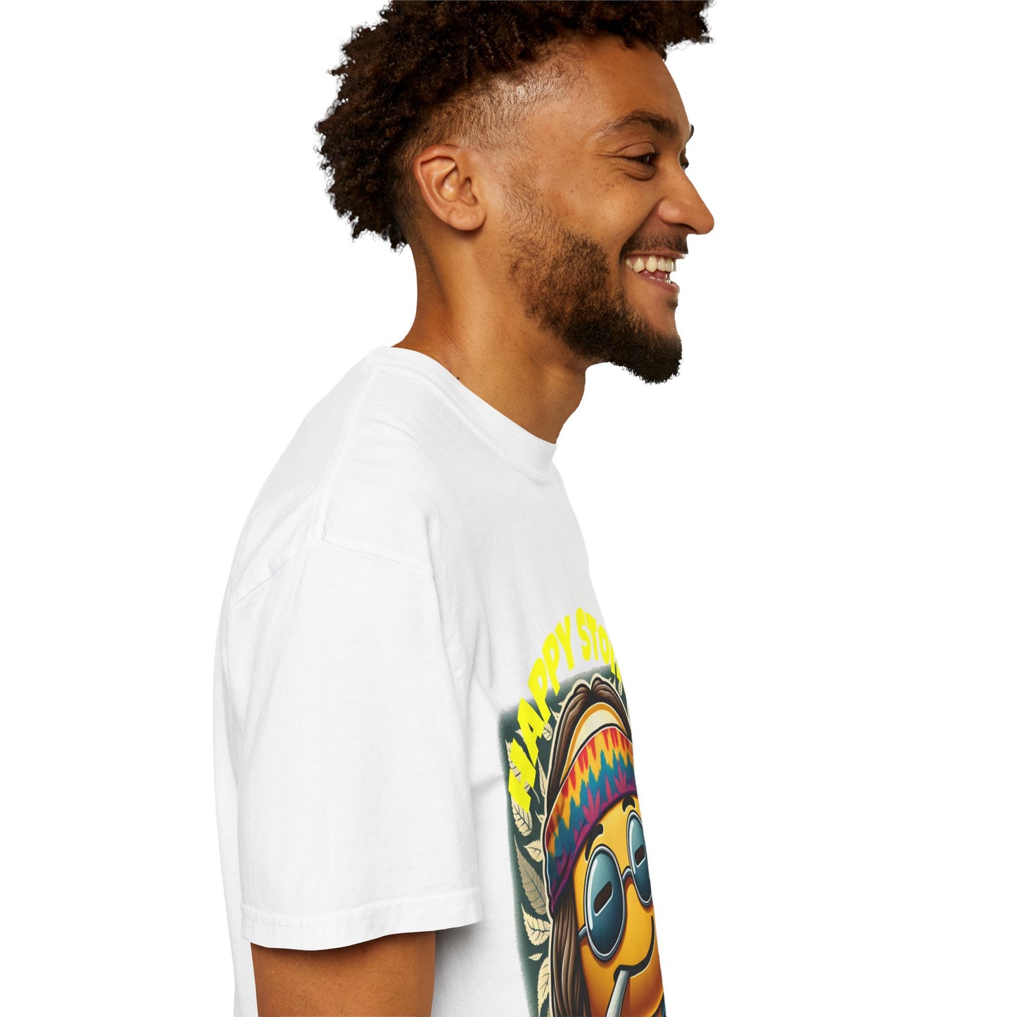 Happy Stoner Unisex Garment-Dyed T-Shirt | Chill Vibe Tee for Budding Enthusiasts