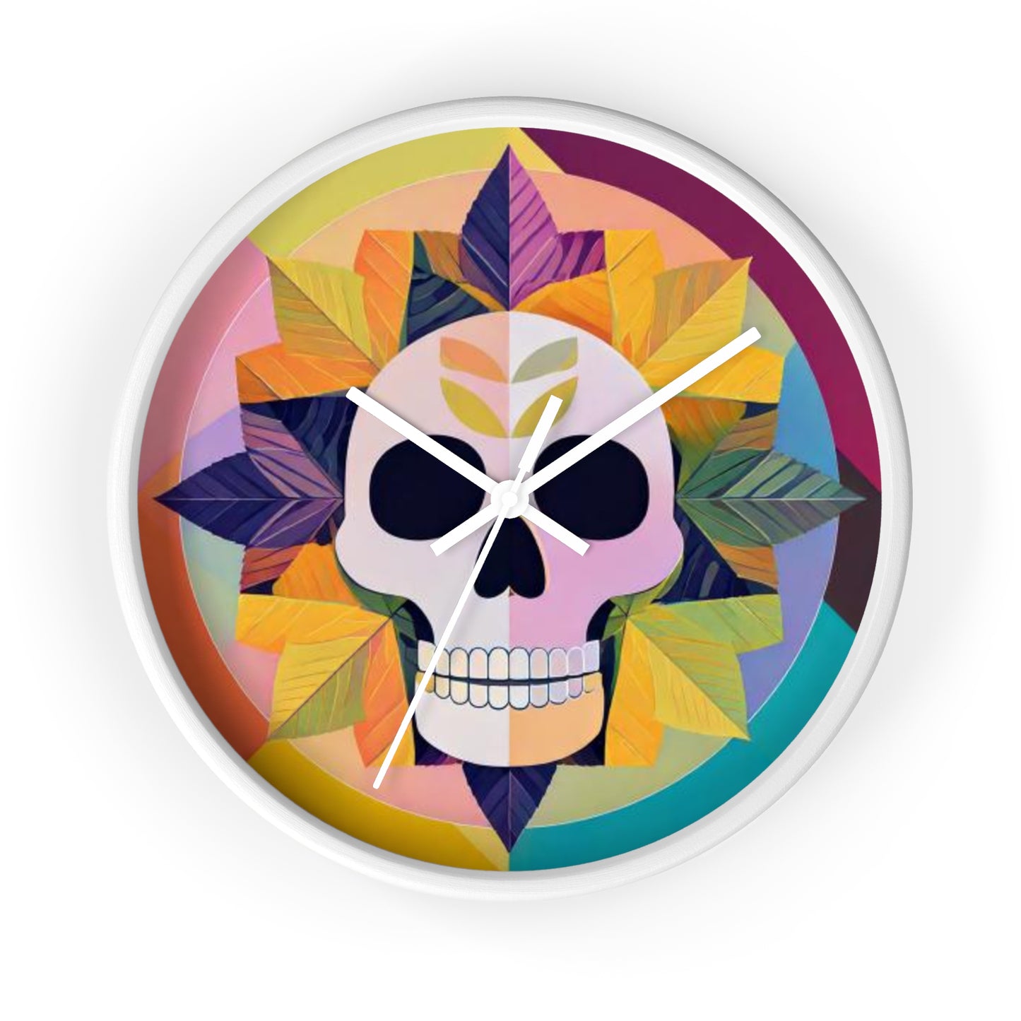 Sugar Skull Bloom Wall Clock