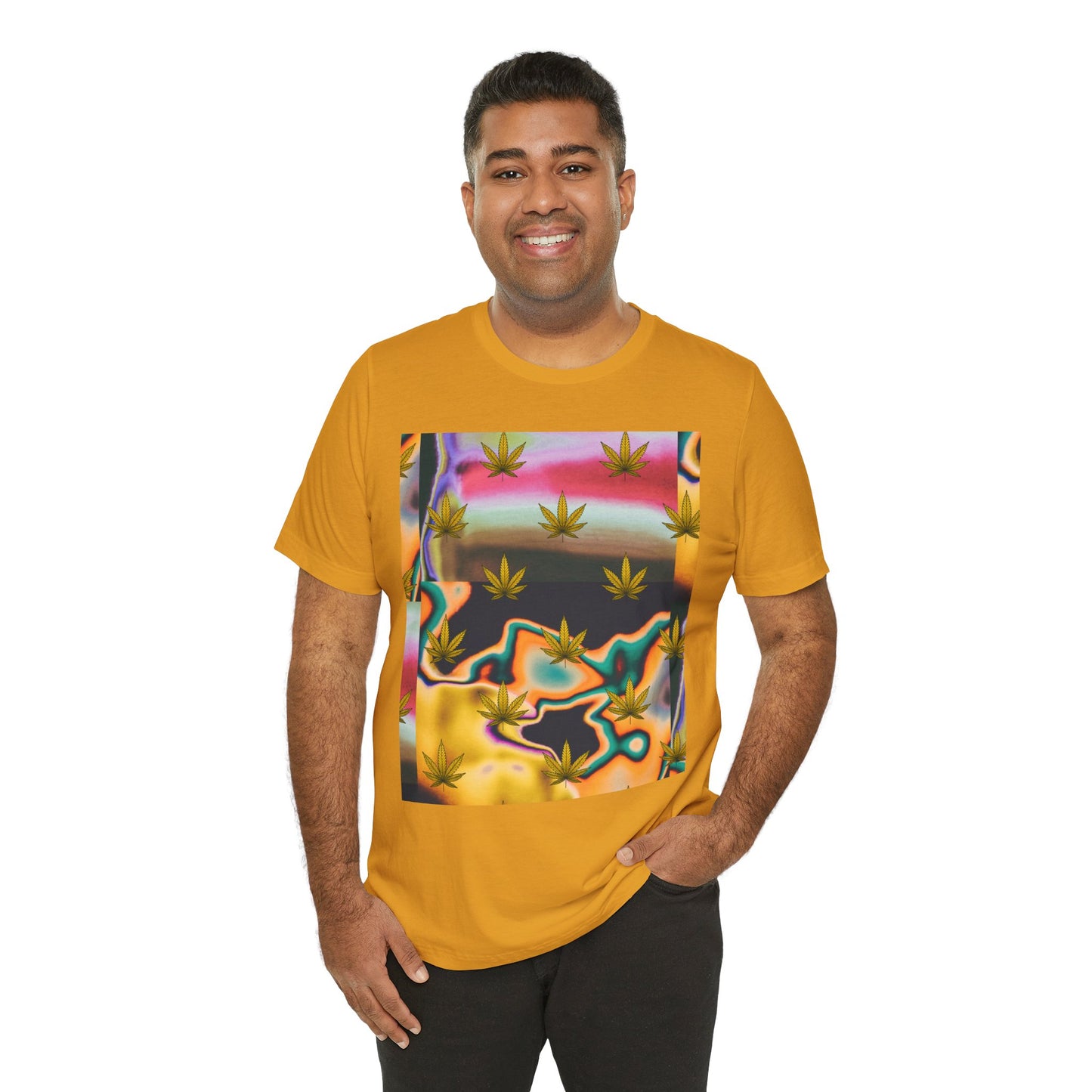Vibrant Leaf Graphic Tee - Unisex Jersey Short Sleeve T-Shirt