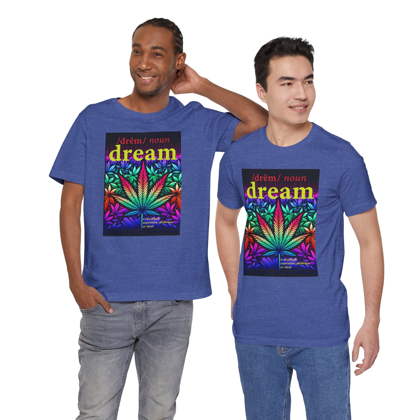 Dream Inspired Unisex Jersey Tee - Vibrant Cannabis Graphic T-Shirt