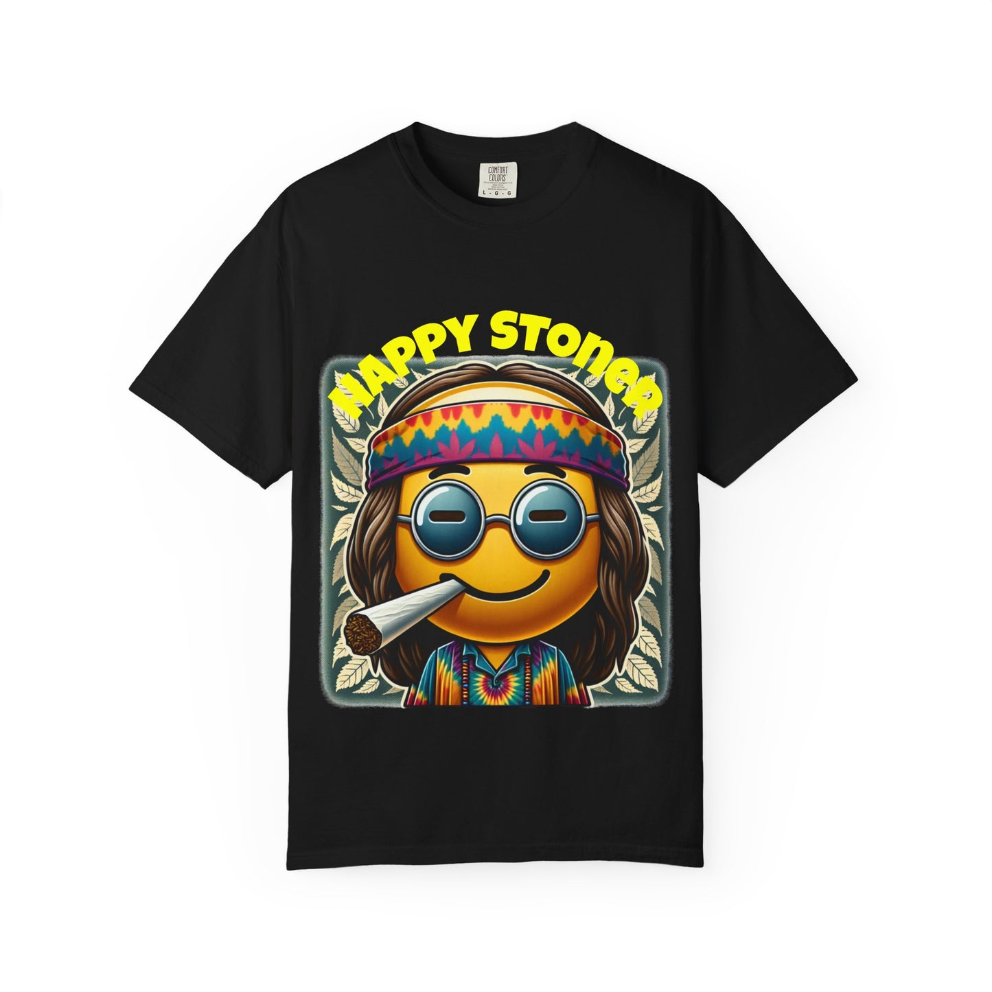 Happy Stoner Unisex Garment-Dyed T-Shirt | Chill Vibe Tee for Budding Enthusiasts