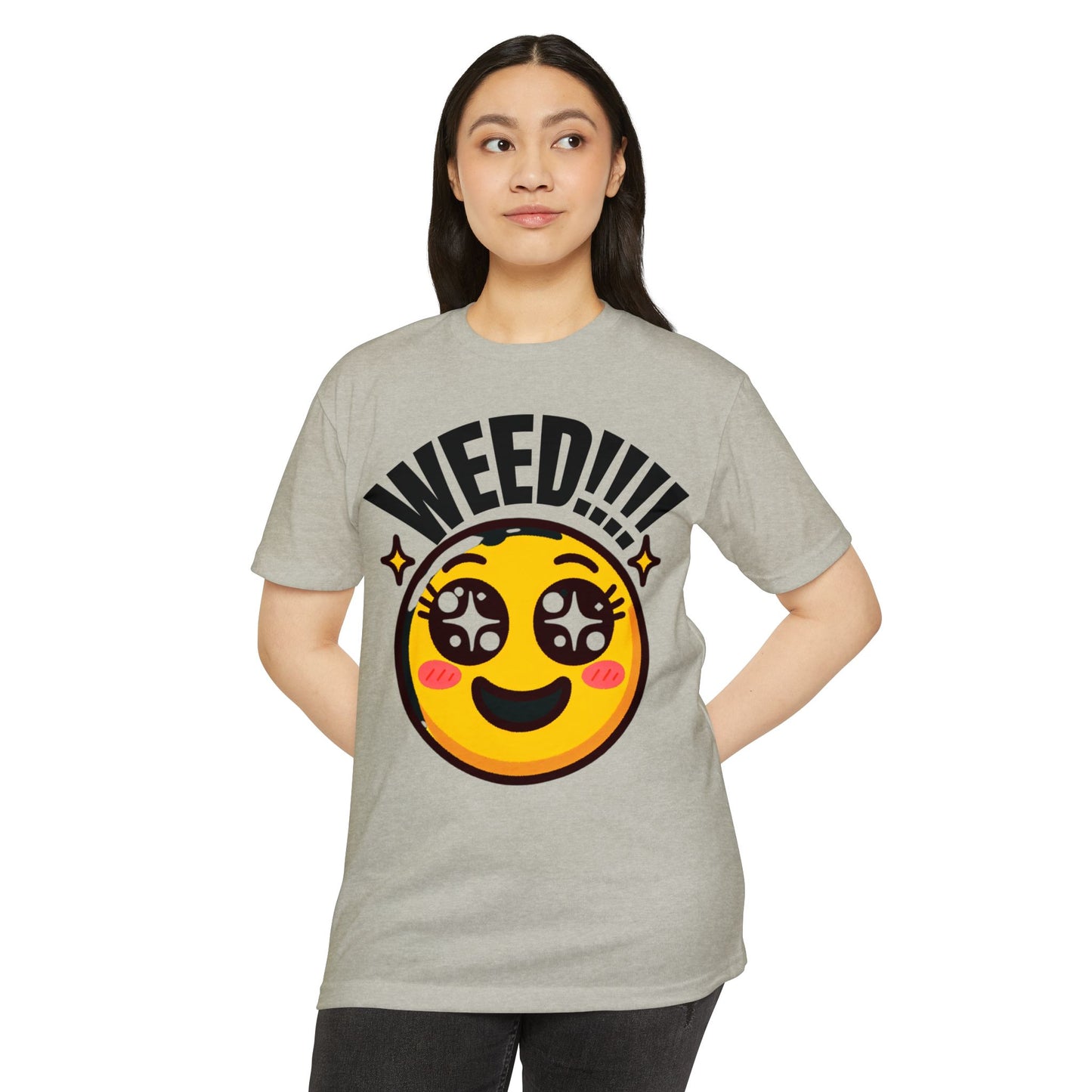 Fun Weed Smiley Face T-Shirt for Cannabis Lovers