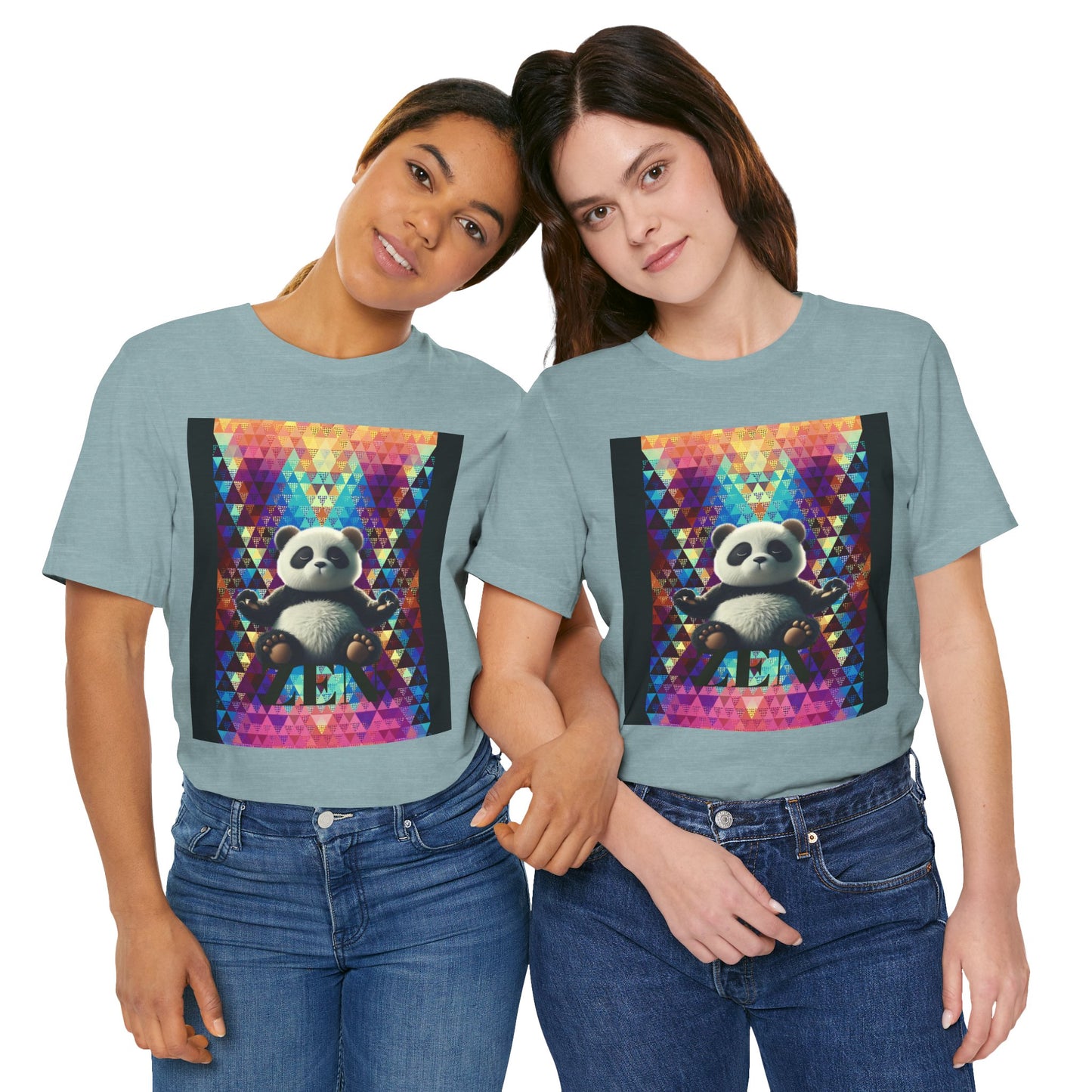 Colorful Panda Graphic Tee - Unisex Jersey Short Sleeve