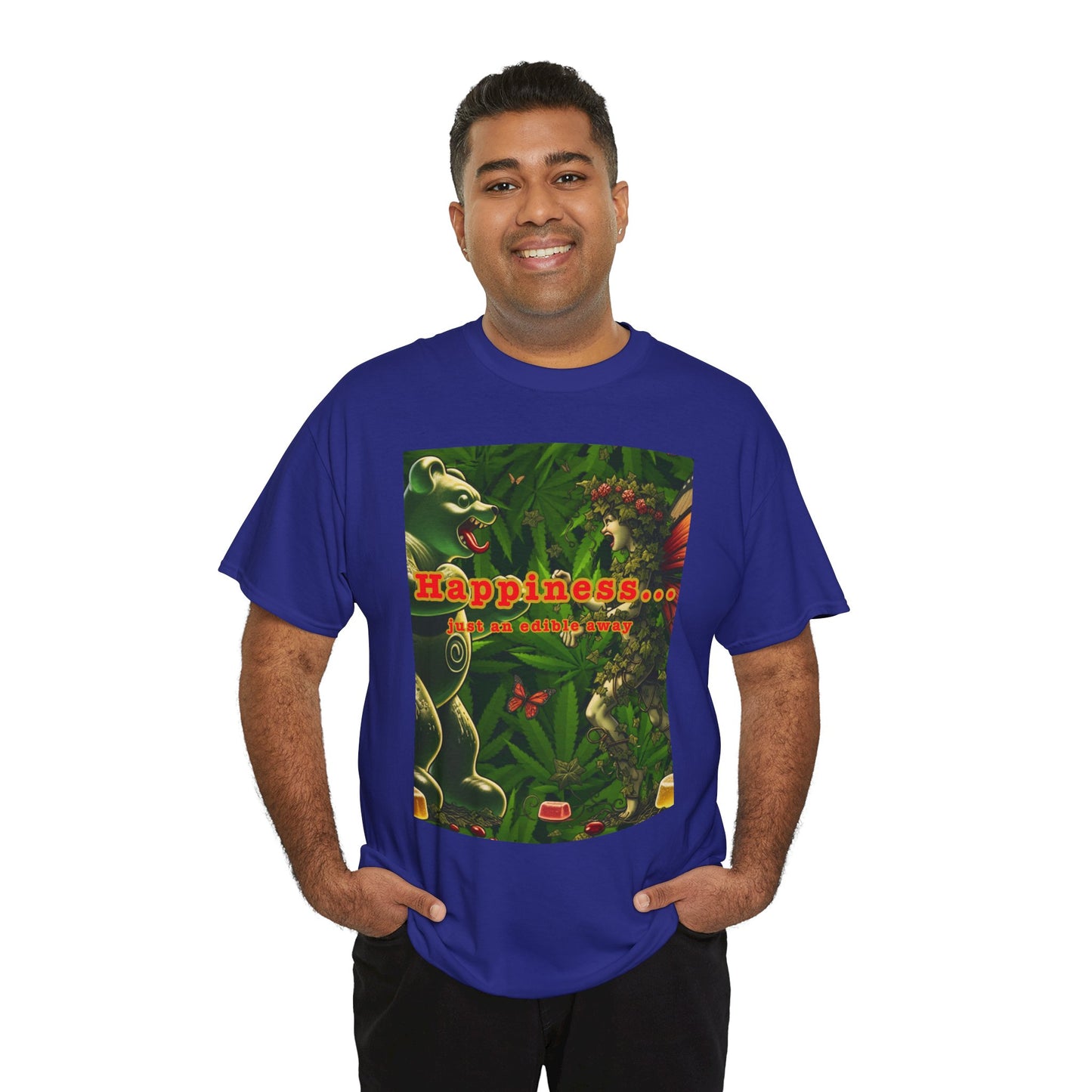 Happiness Jungle Unisex Heavy Cotton Tee, Graphic T-Shirt, Nature Lover Gift, Summer Wardrobe Essential, Unisex Casual Wear