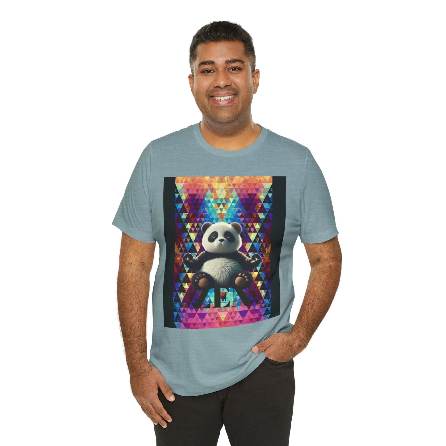 Colorful Panda Graphic Tee - Unisex Jersey Short Sleeve