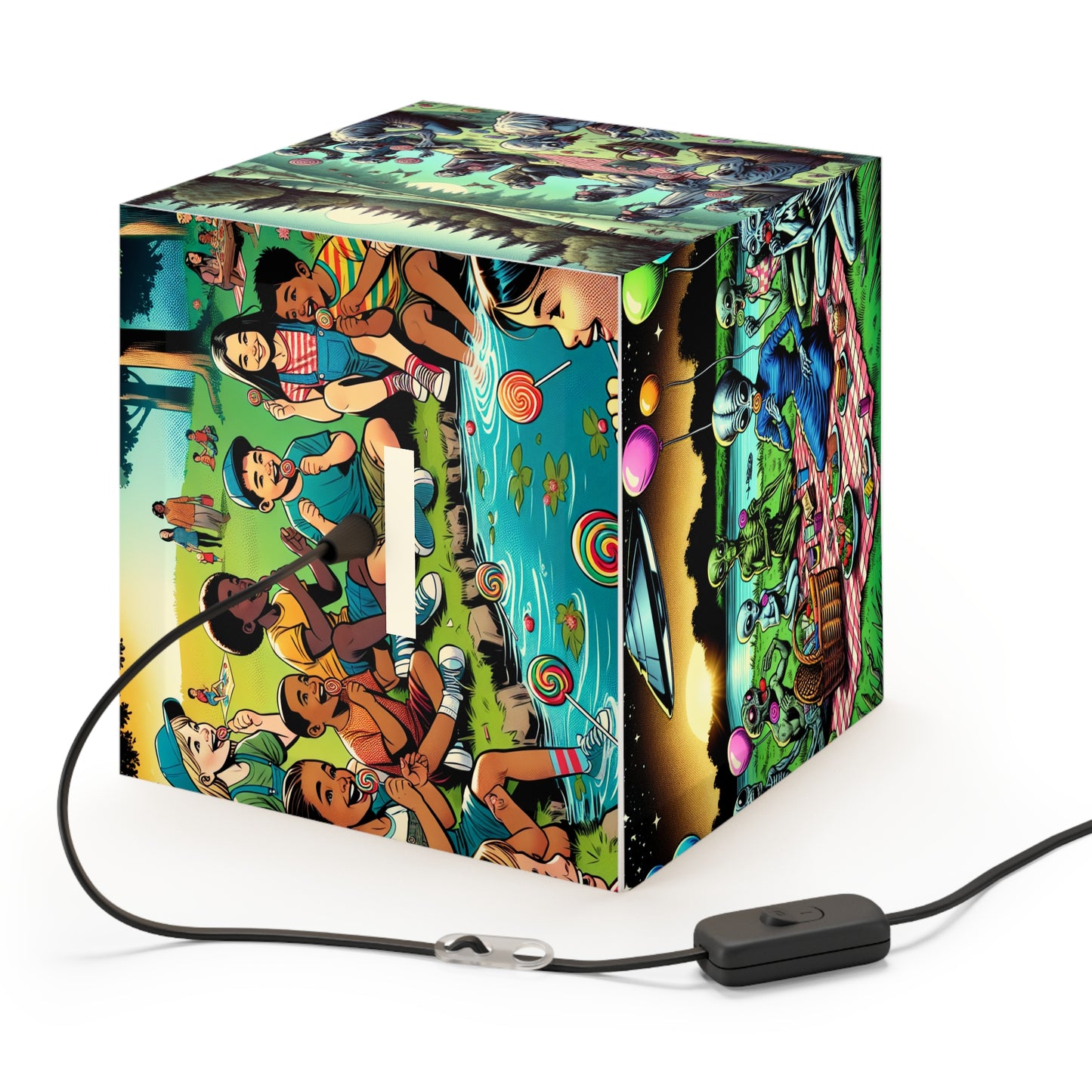 Love Great Friends Light Cube Lamp