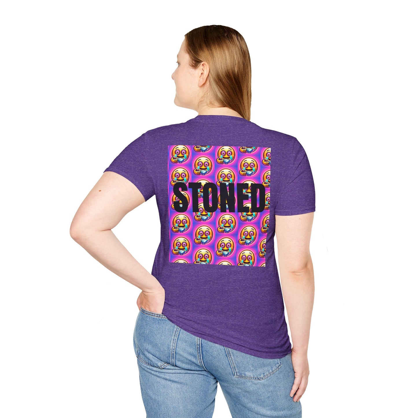 Stay Stoned Unisex Softstyle T-Shirt - Retro Vibe Graphic Tee for Fun Gatherings
