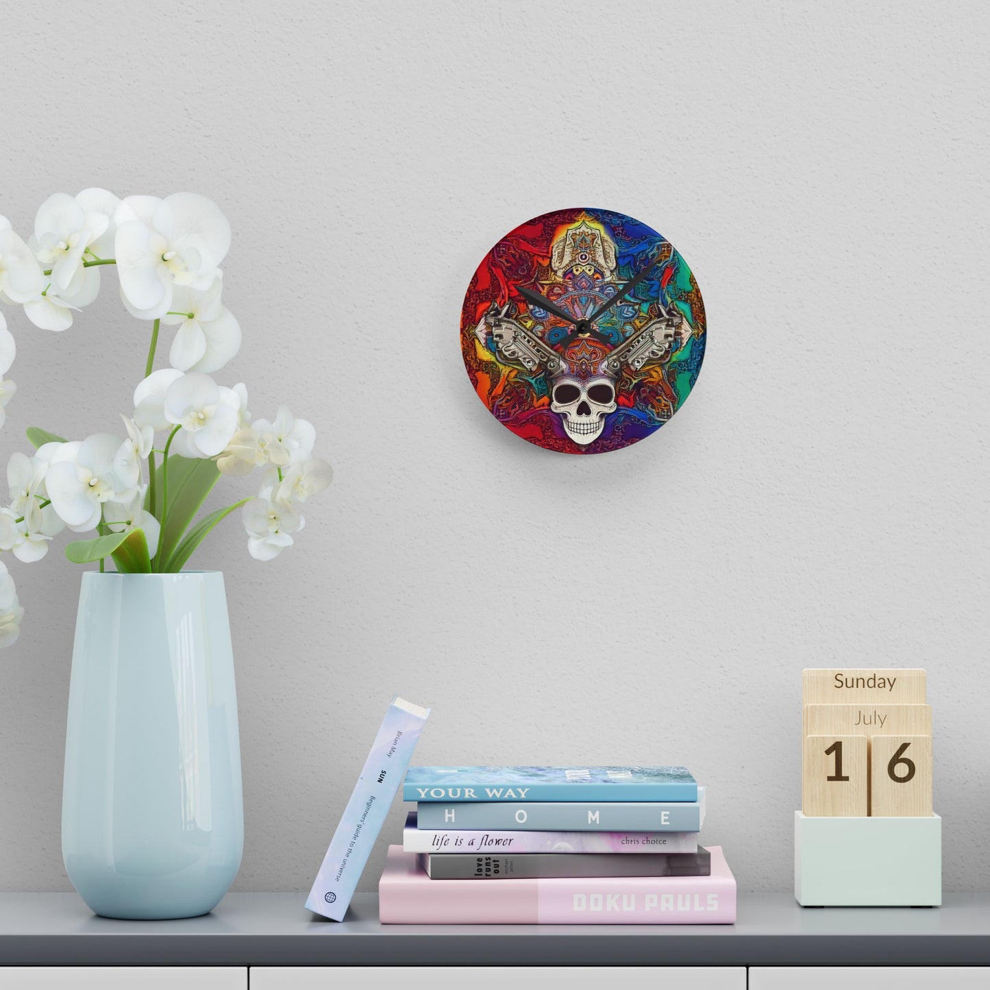 Skull of Wonder Acrylic Wall Clock