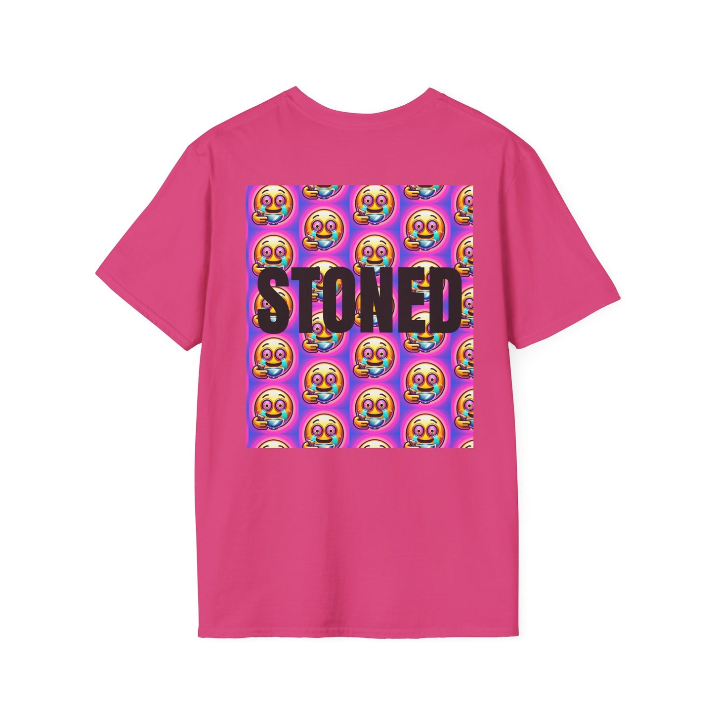 Stay Stoned Unisex Softstyle T-Shirt - Retro Vibe Graphic Tee for Fun Gatherings