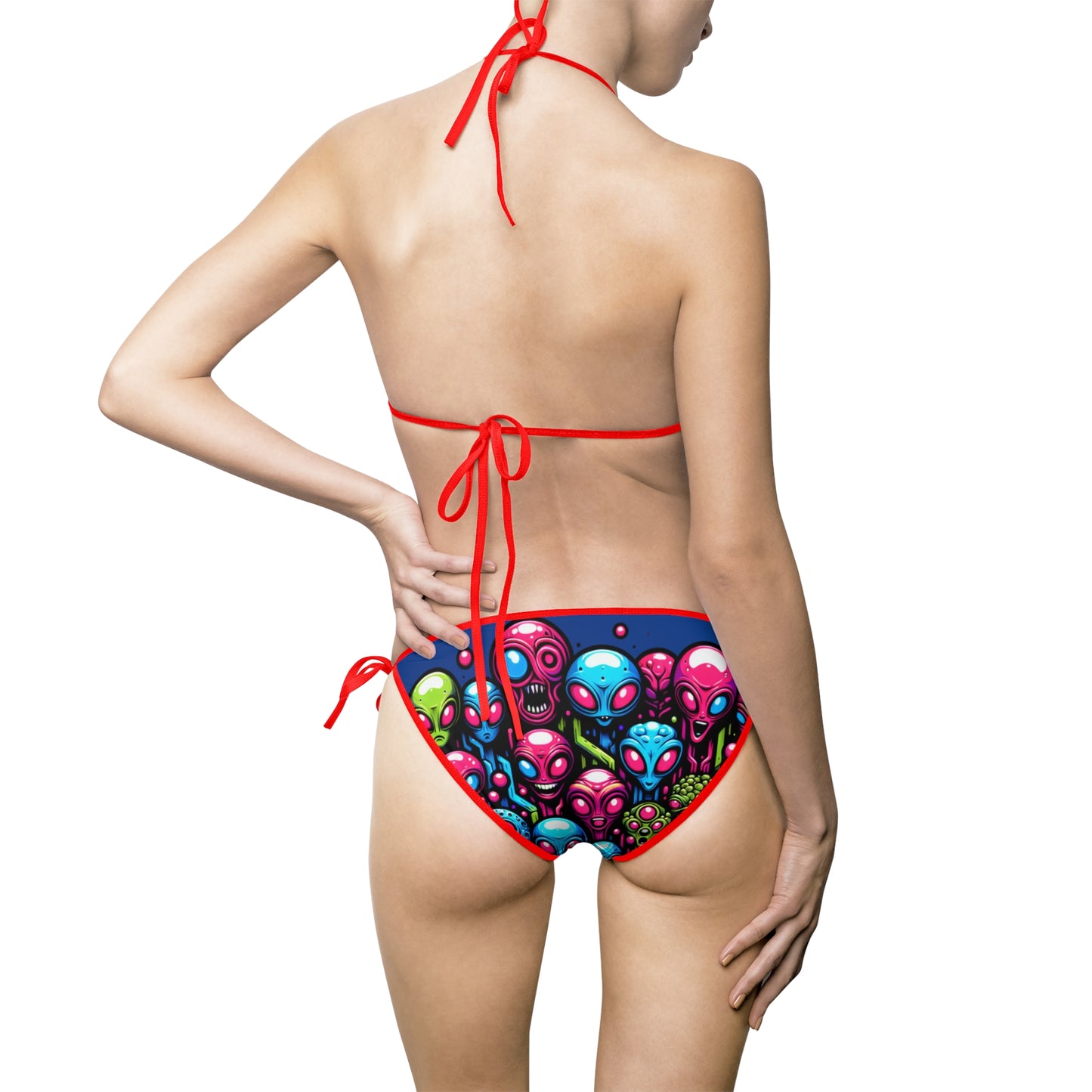 Colorful Skull Print Women's Bikini Swimsuit - Stylish Beachwear for Summer Fun