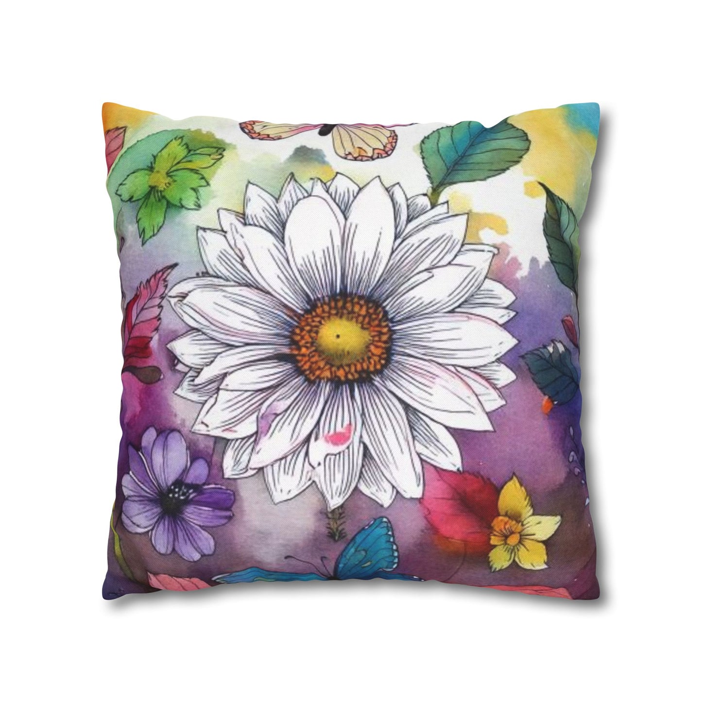 Spun Polyester Square Pillowcase