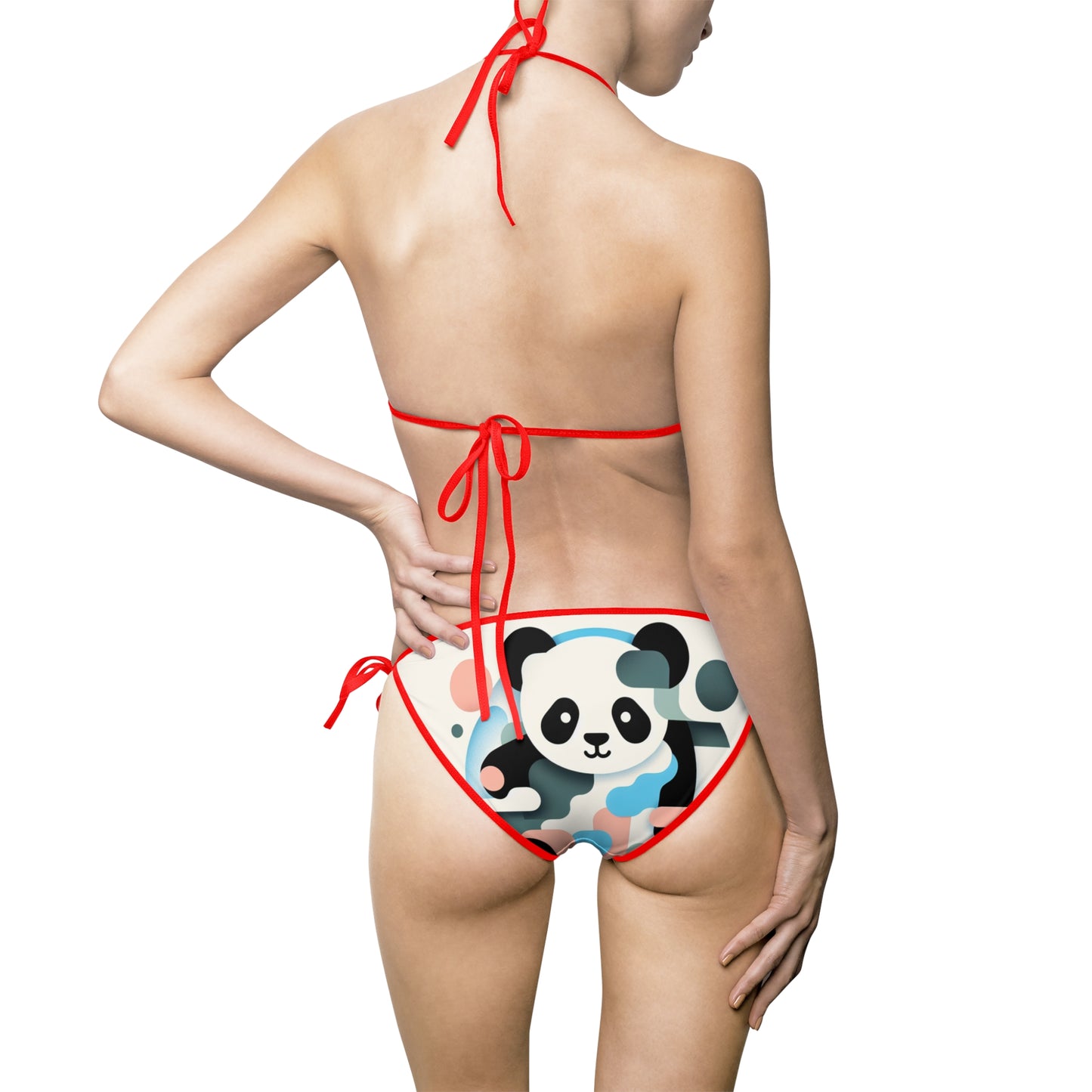 Adorable Panda Print Women's Bikini Swimsuit - Fun Summer Swimwear