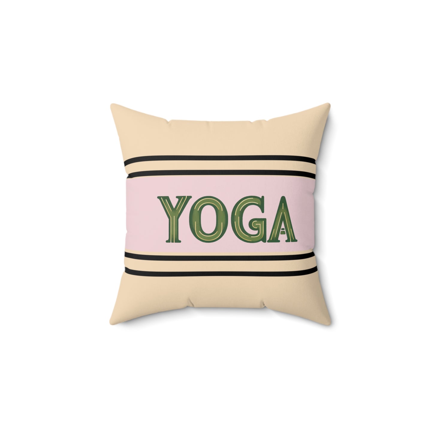 Yoga Inspired Square Pillow - Cozy Home Decor
