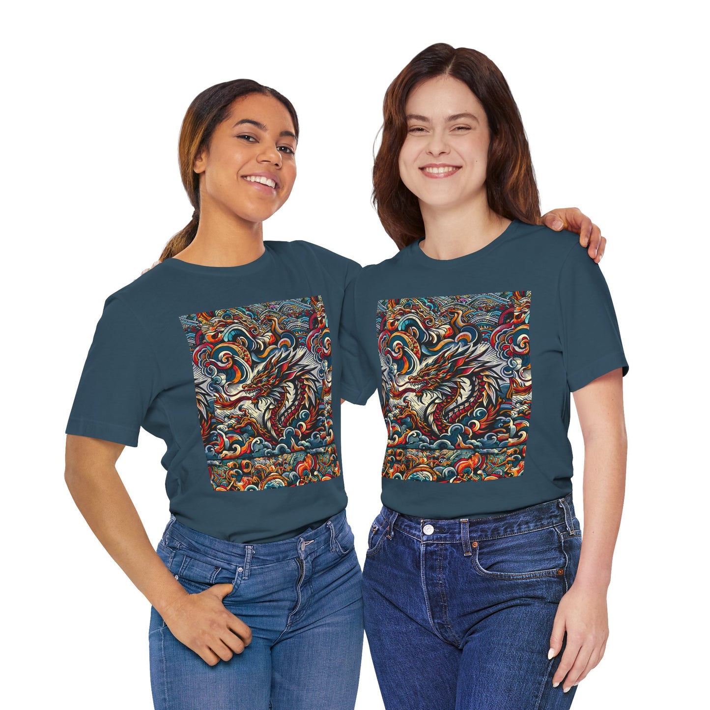 Vibrant Dragon Graphic Tee - Unisex Jersey Short Sleeve Shirt