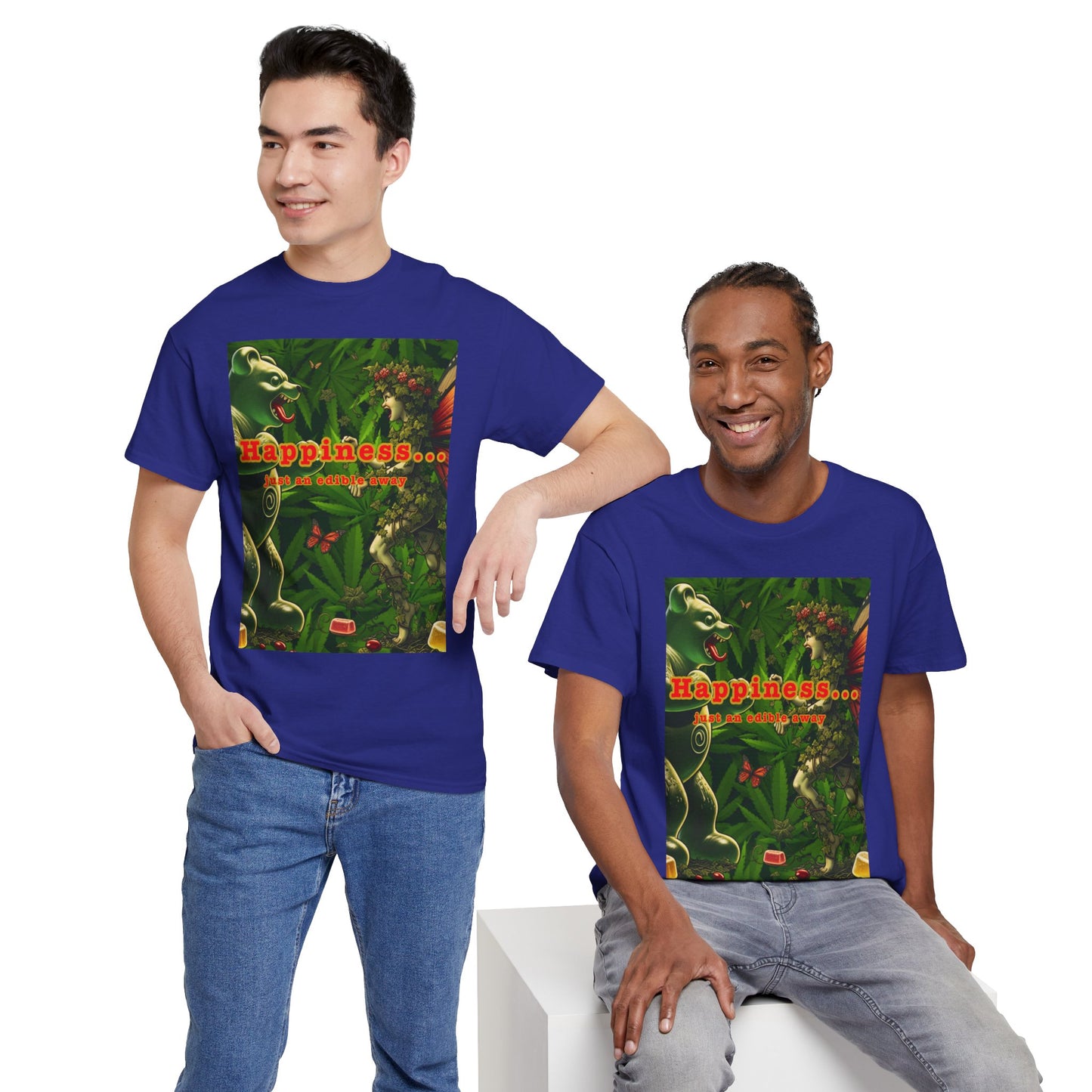 Happiness Jungle Unisex Heavy Cotton Tee, Graphic T-Shirt, Nature Lover Gift, Summer Wardrobe Essential, Unisex Casual Wear