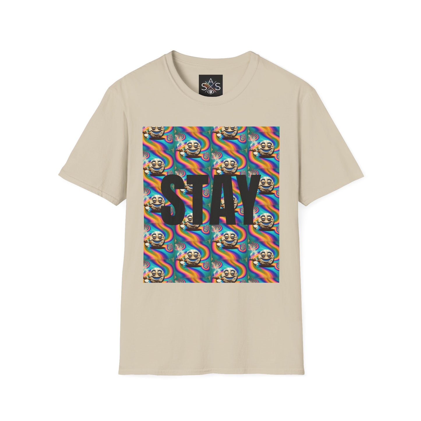 Stay Stoned Unisex Softstyle T-Shirt - Retro Vibe Graphic Tee for Fun Gatherings