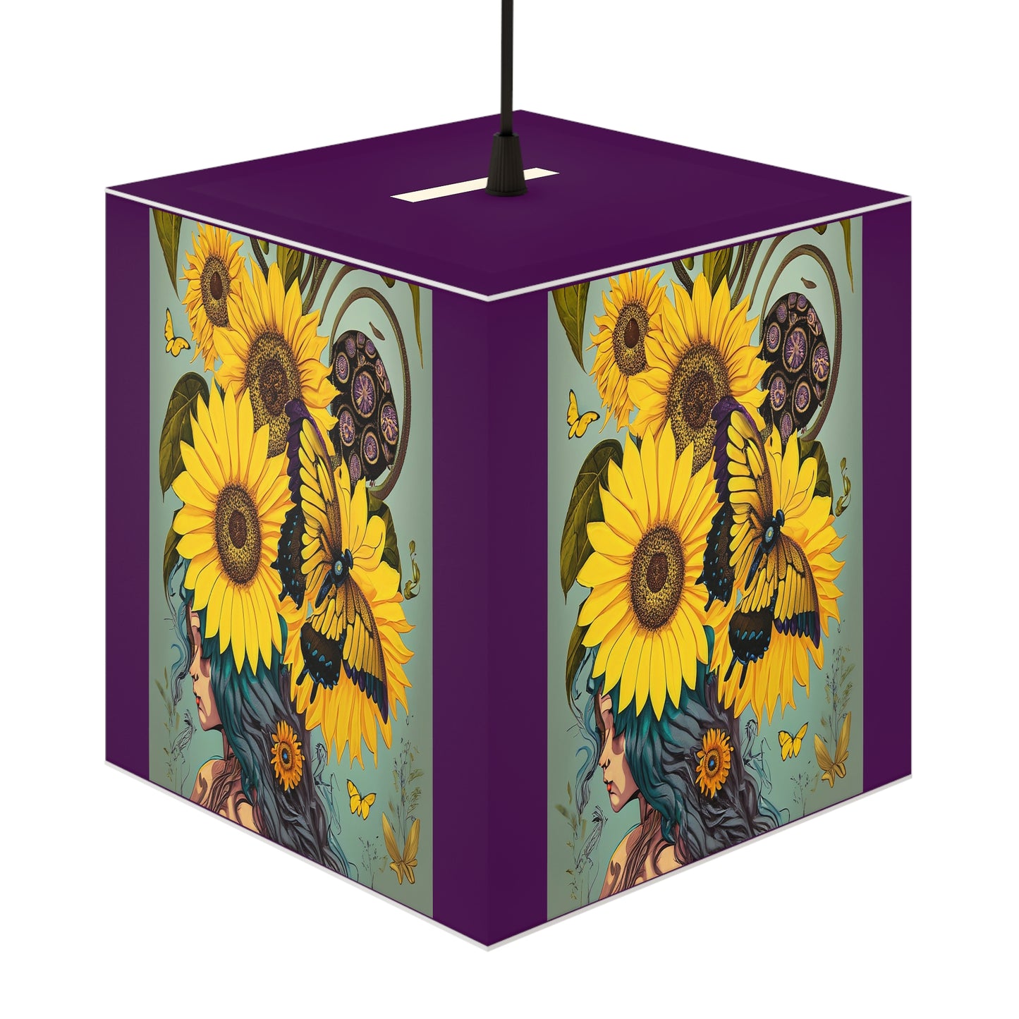 `Les Tournesols' Light Cube Lamp