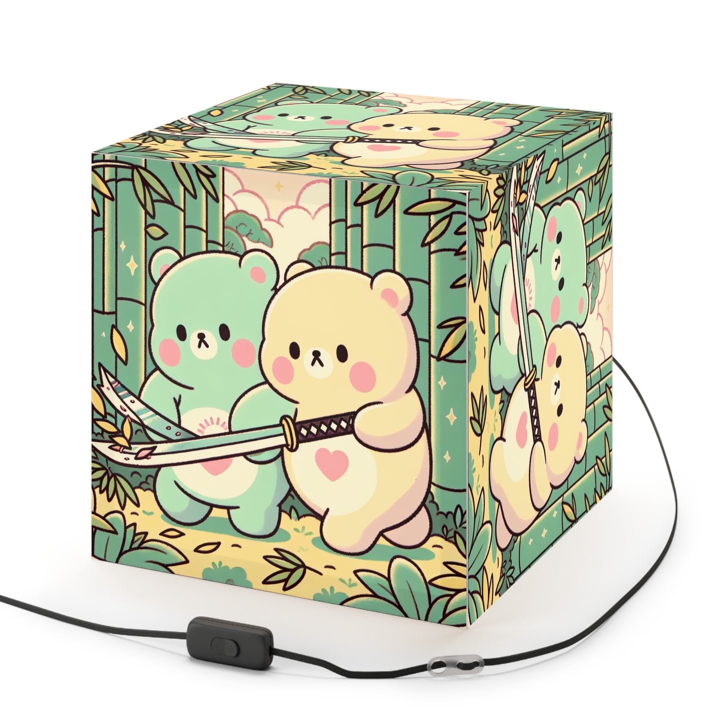 Warrior Bears Light Cube Lamp