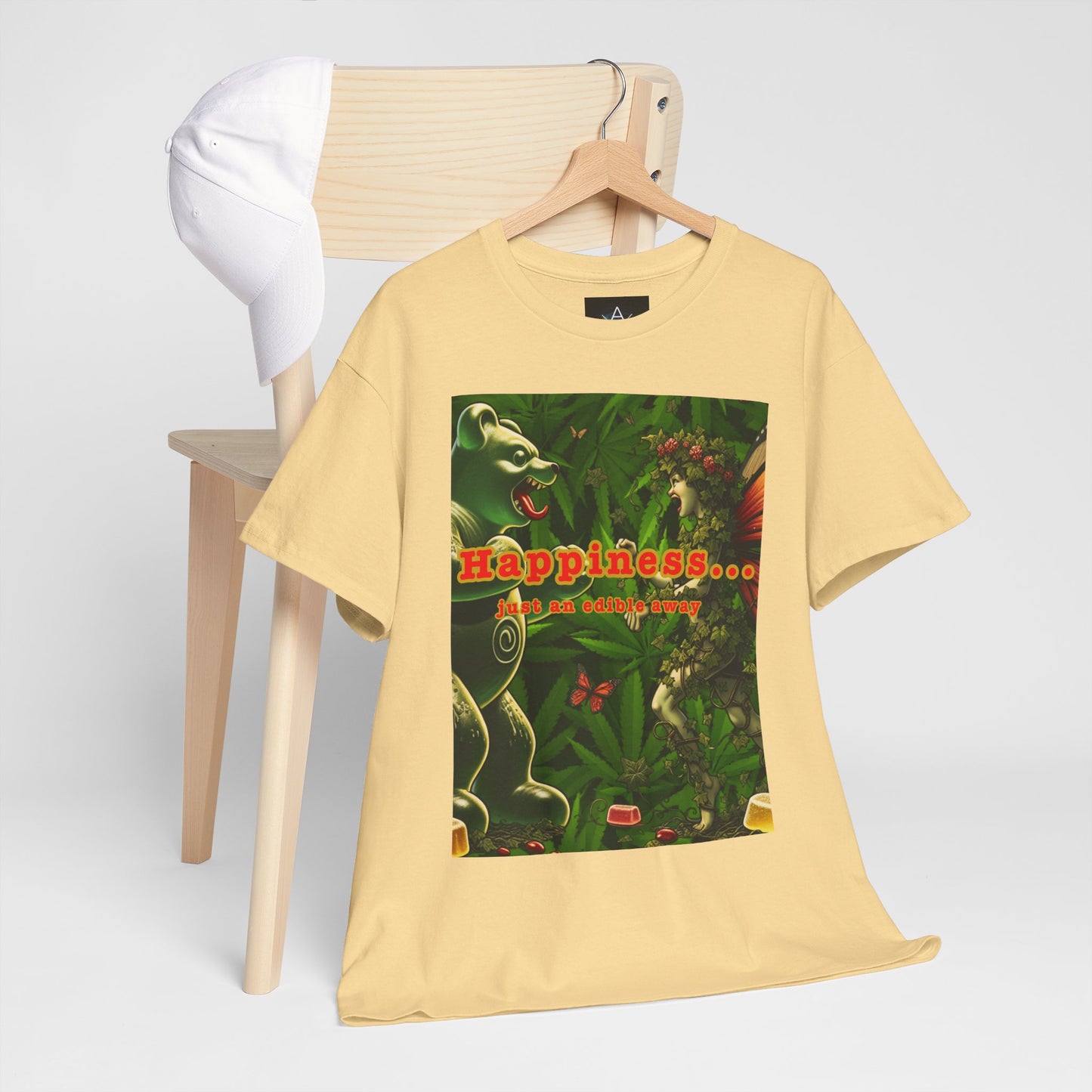 Happiness Jungle Unisex Heavy Cotton Tee, Graphic T-Shirt, Nature Lover Gift, Summer Wardrobe Essential, Unisex Casual Wear