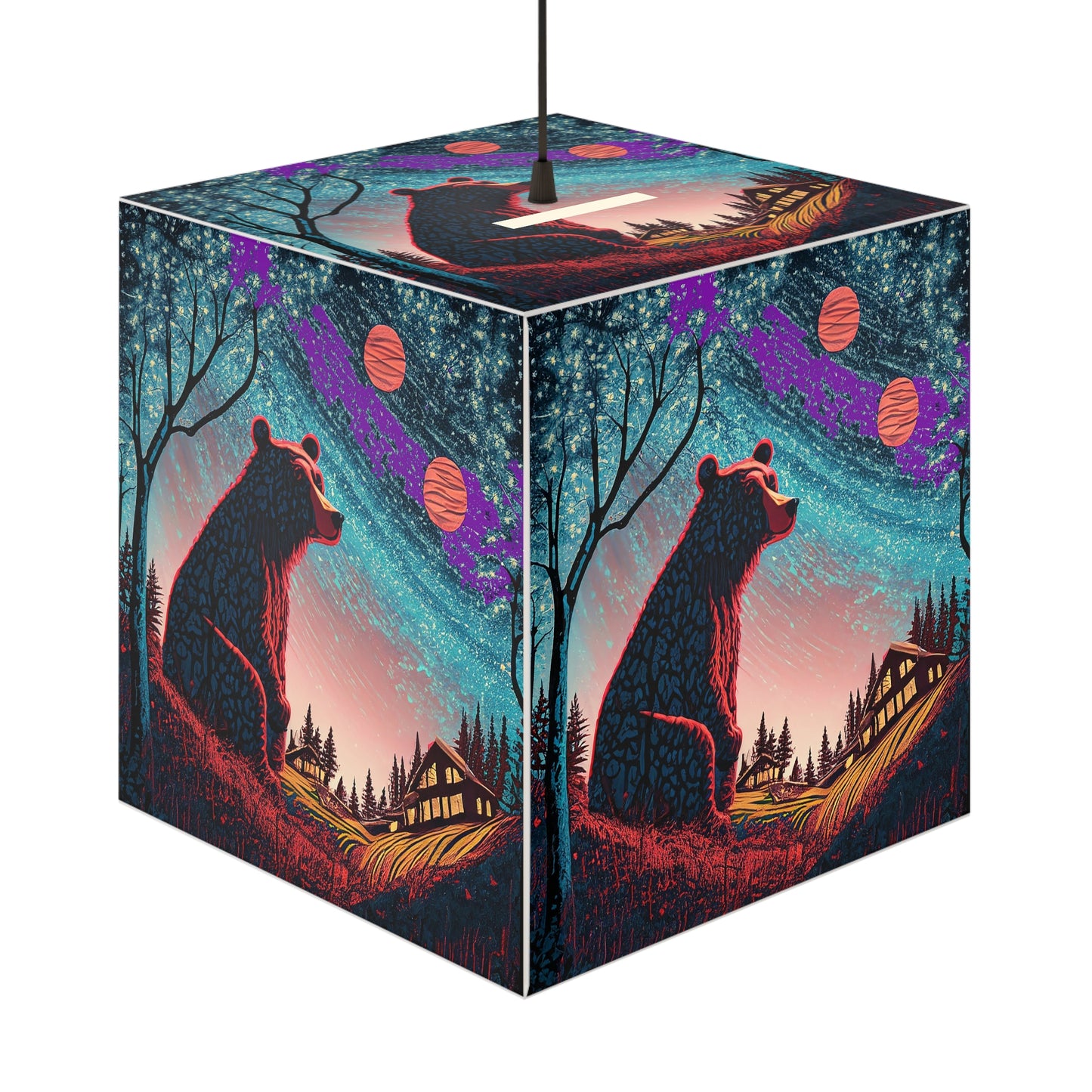 Star Filled Light Cube Lamp