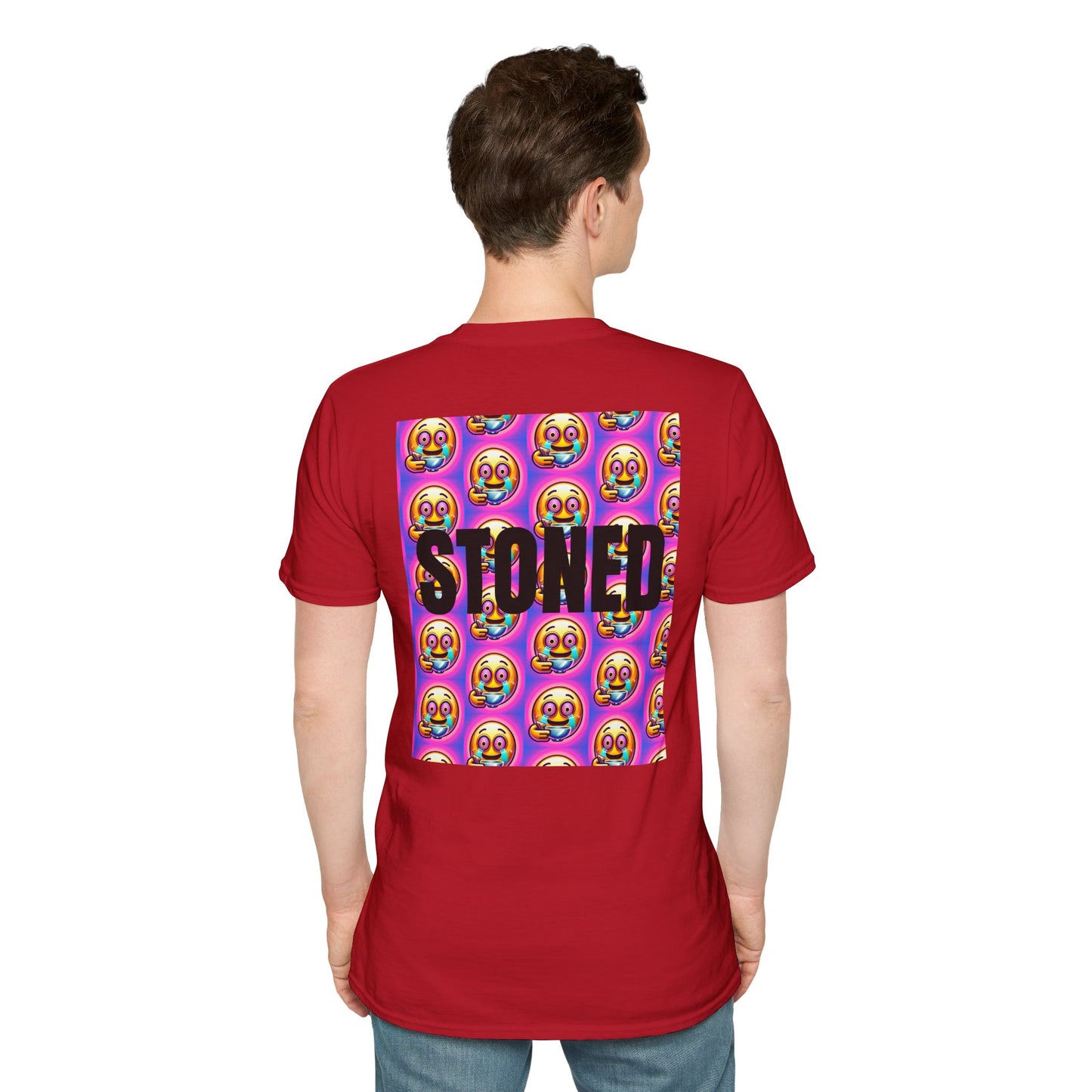 Stay Stoned Unisex Softstyle T-Shirt - Retro Vibe Graphic Tee for Fun Gatherings