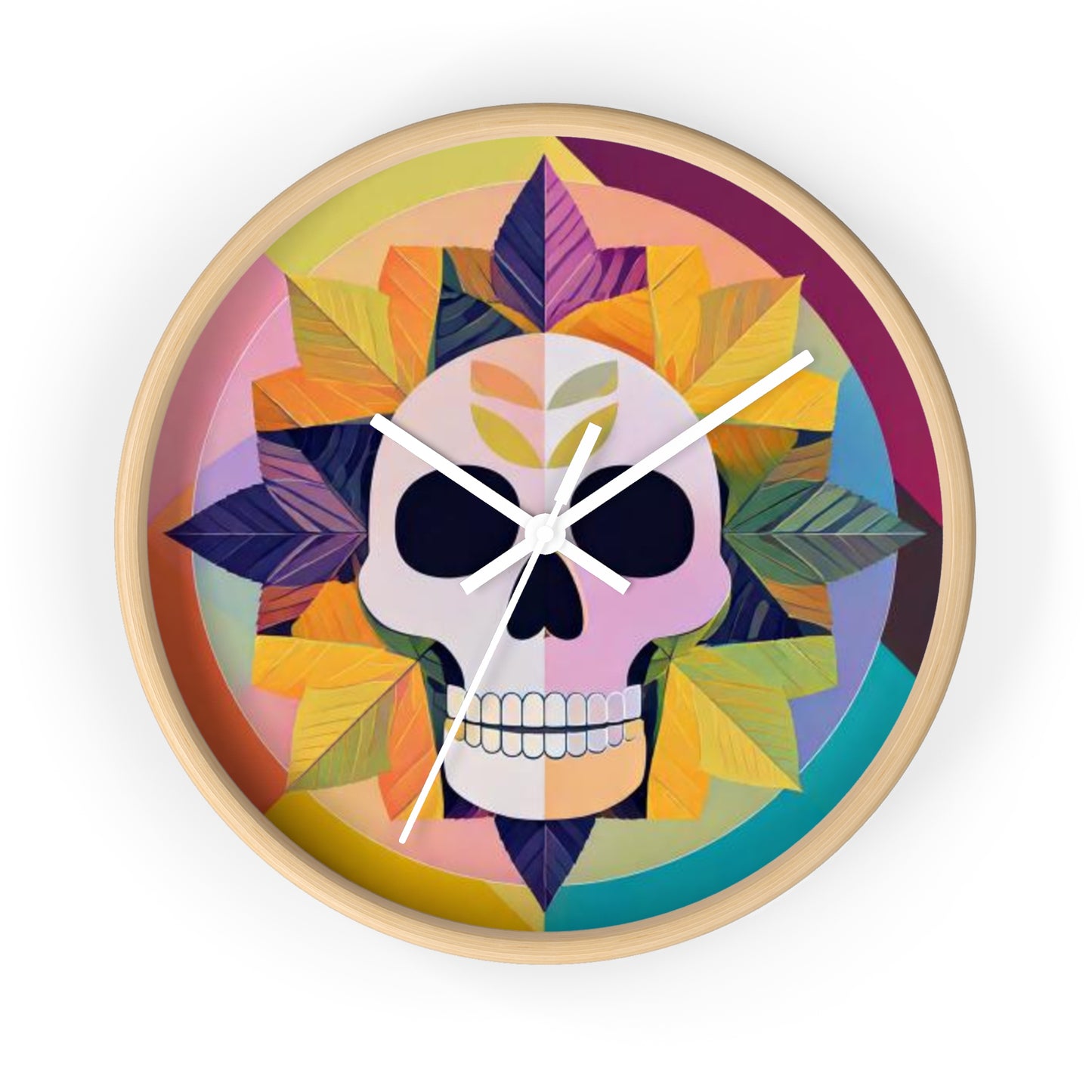Sugar Skull Bloom Wall Clock