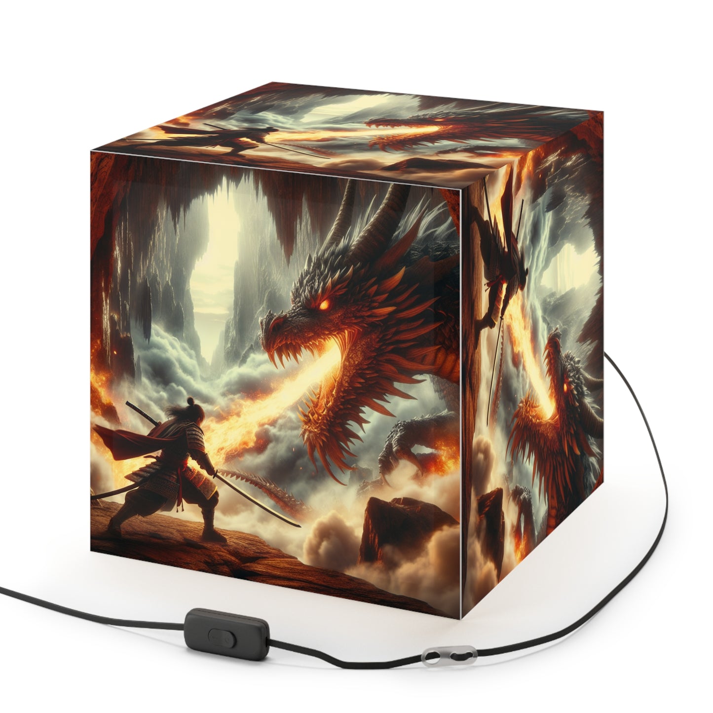 Warriors Light Cube Lamp