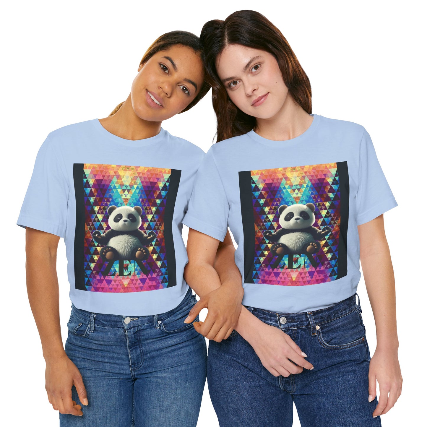 Colorful Panda Graphic Tee - Unisex Jersey Short Sleeve