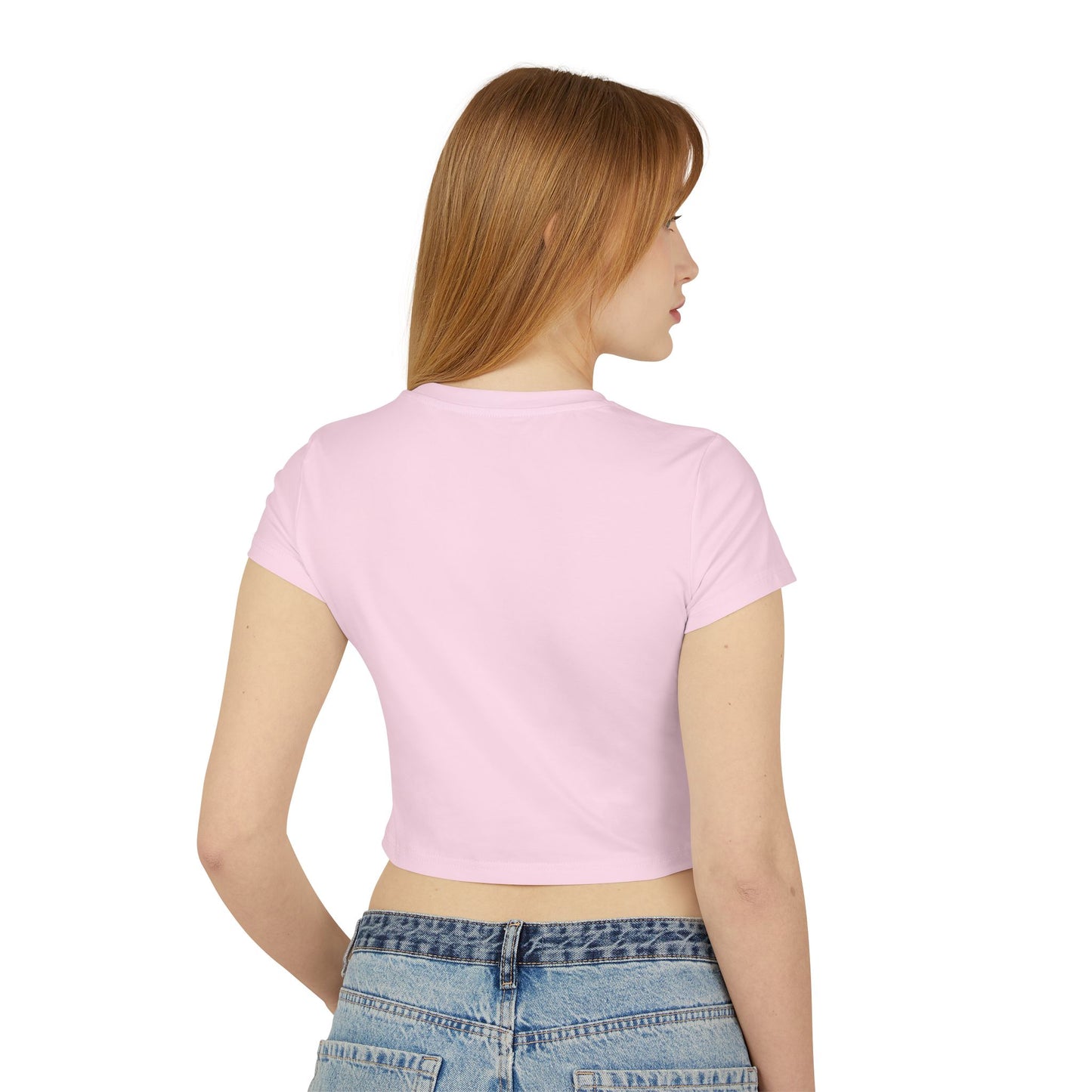 Colorful Graphic Baby Tee for Women - Floral & Butterfly Design