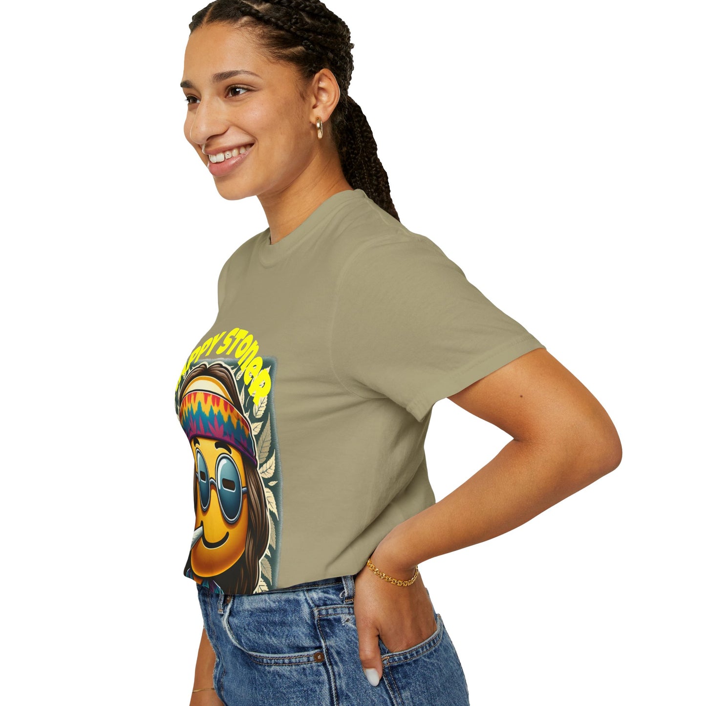 Happy Stoner Unisex Garment-Dyed T-Shirt | Chill Vibe Tee for Budding Enthusiasts