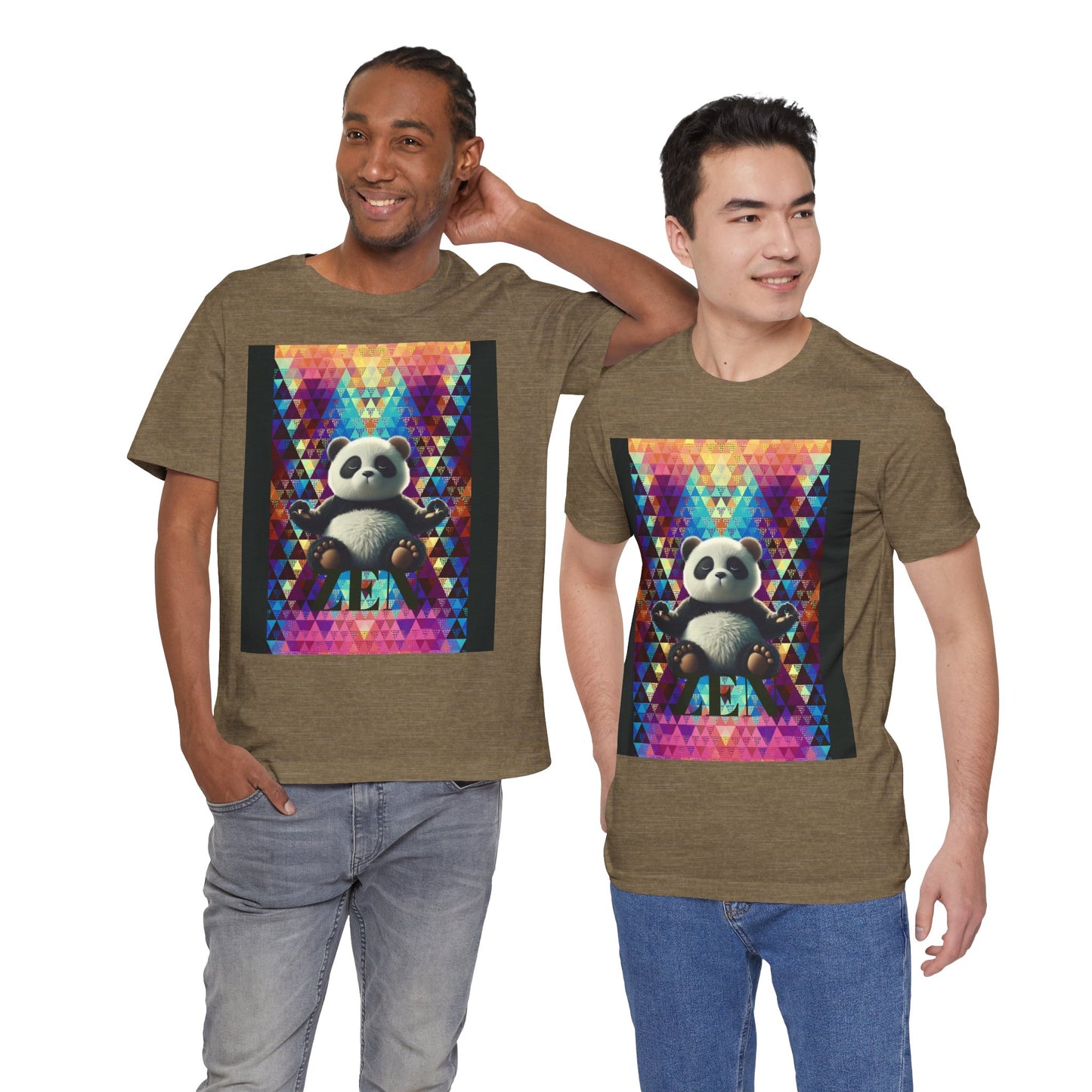 Colorful Panda Graphic Tee - Unisex Jersey Short Sleeve