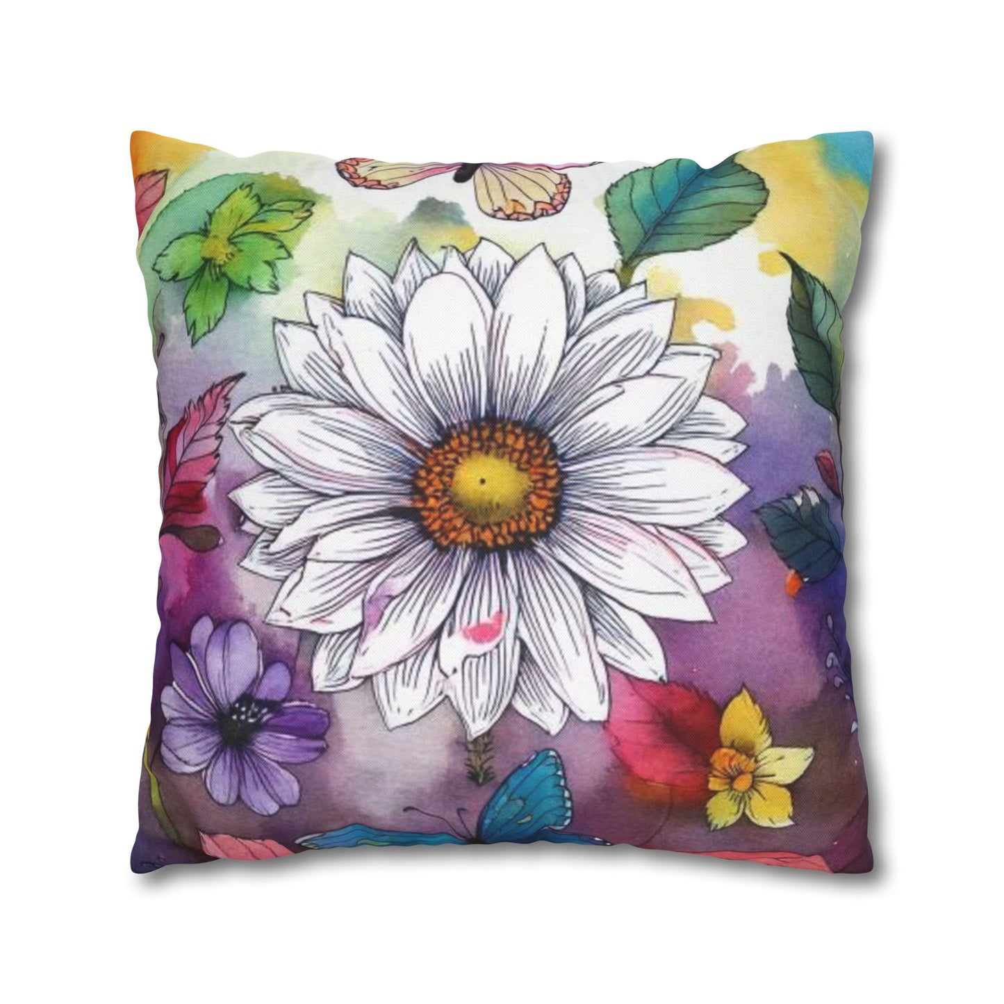 Spun Polyester Square Pillowcase