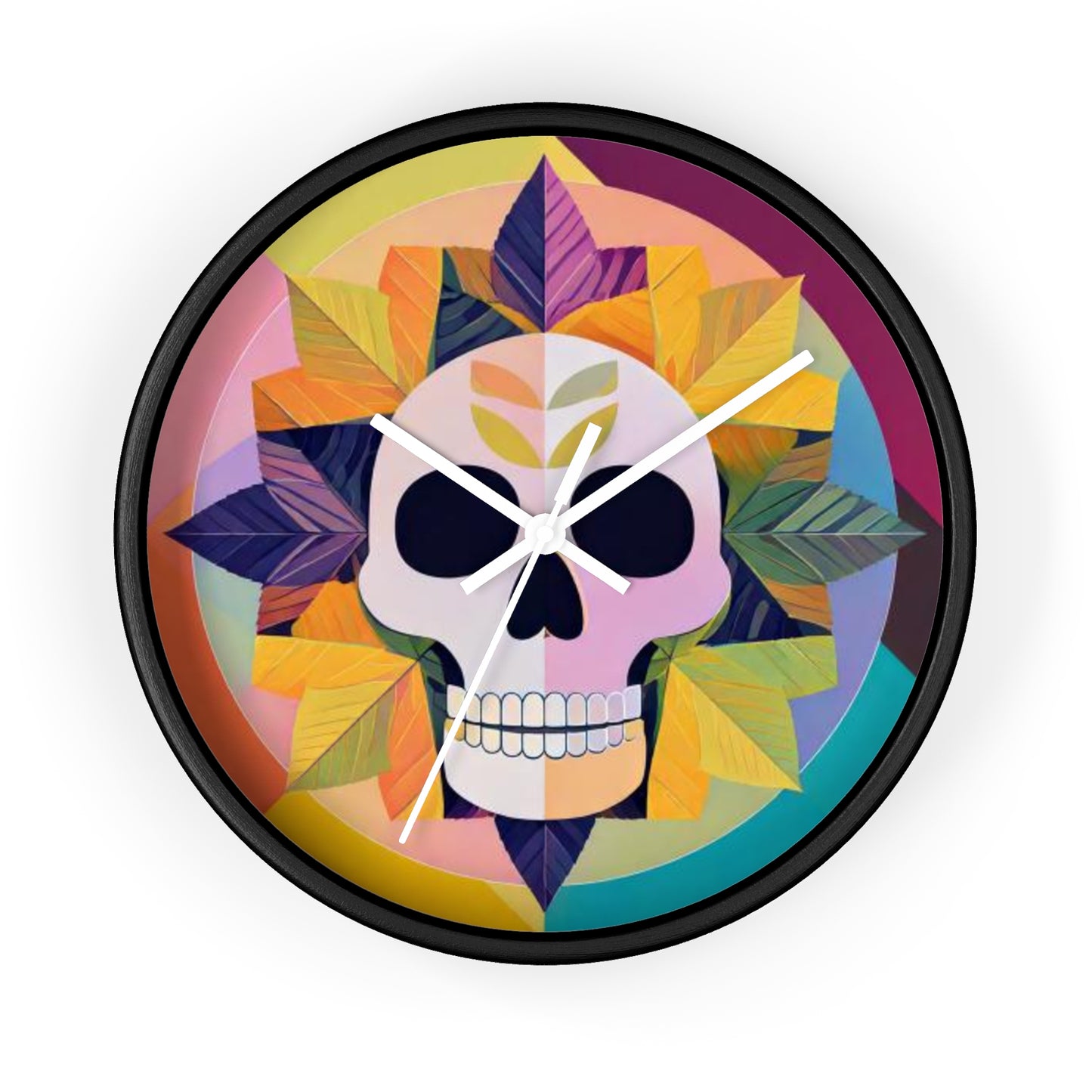 Sugar Skull Bloom Wall Clock
