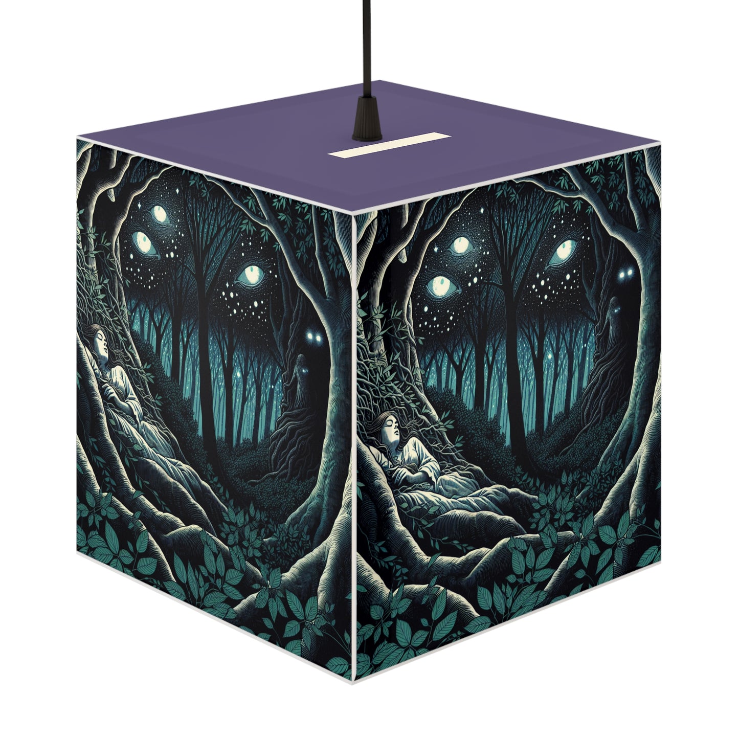 Nature Loves You Light Cube Lamp