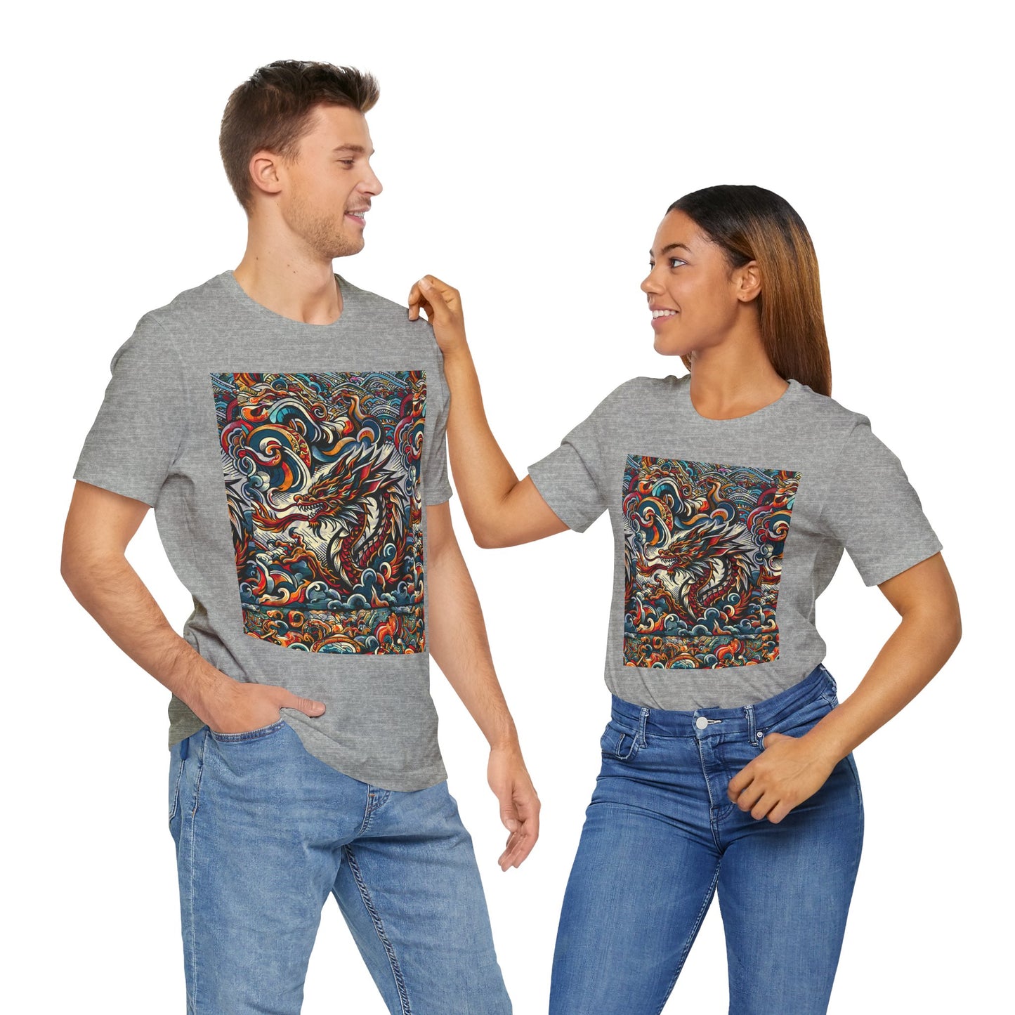 Vibrant Dragon Graphic Tee - Unisex Jersey Short Sleeve Shirt