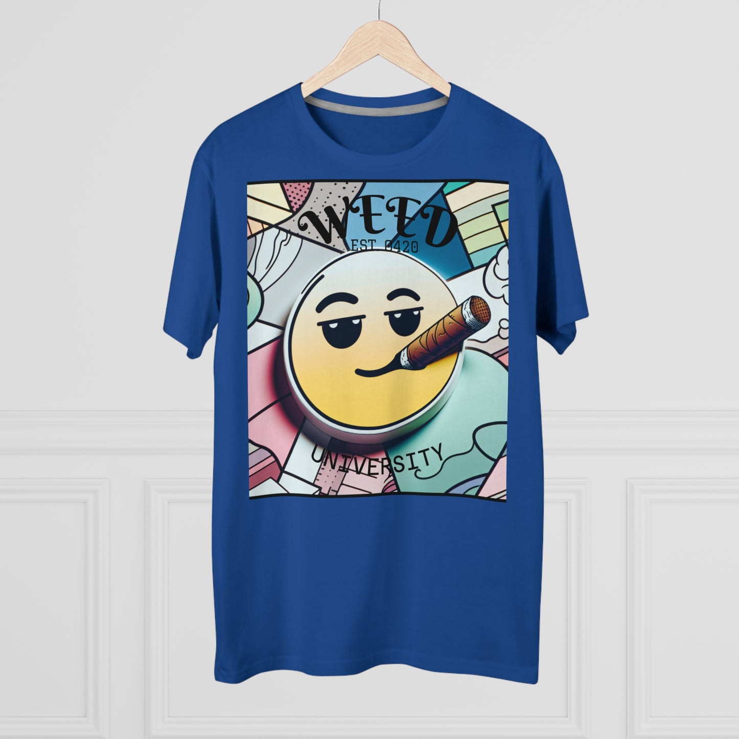 Cozy Weed University Tee - Modern Fit Cannabis T-Shirt for Fun Lovers