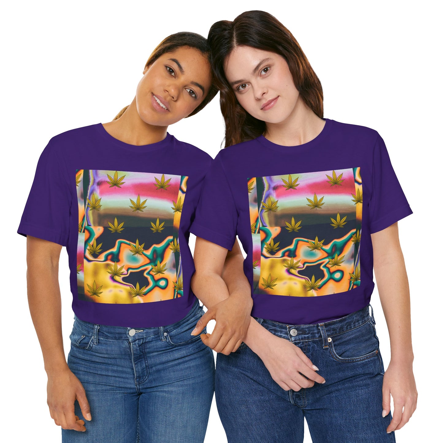Vibrant Leaf Graphic Tee - Unisex Jersey Short Sleeve T-Shirt