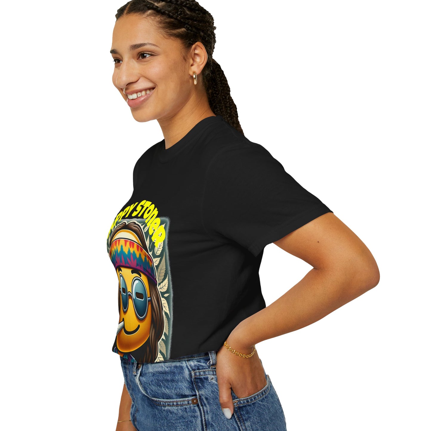 Happy Stoner Unisex Garment-Dyed T-Shirt | Chill Vibe Tee for Budding Enthusiasts