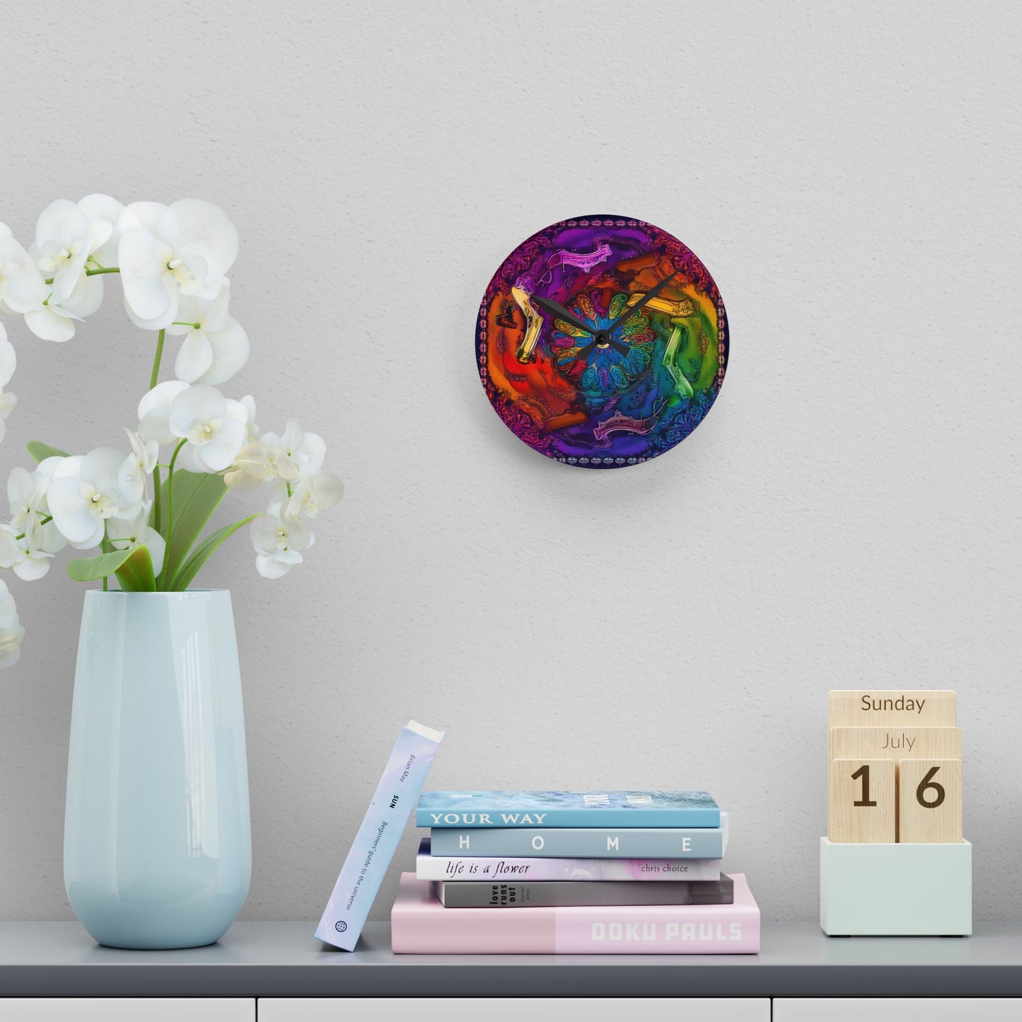 Tommy Time Acrylic Wall Clock