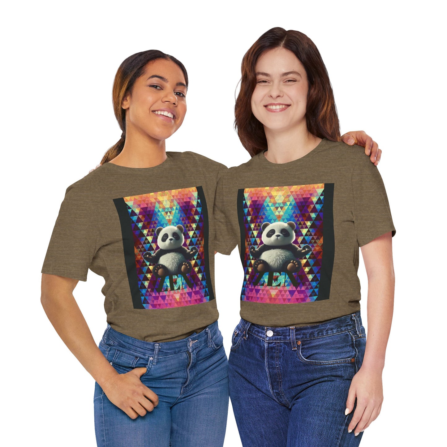 Colorful Panda Graphic Tee - Unisex Jersey Short Sleeve
