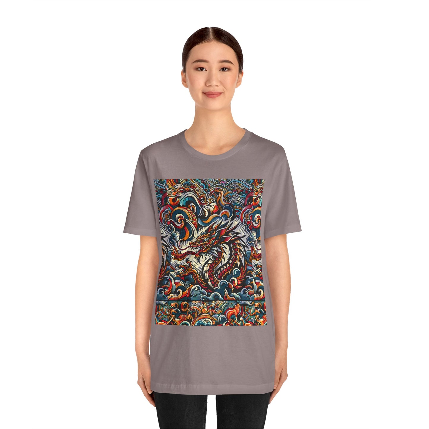 Vibrant Dragon Graphic Tee - Unisex Jersey Short Sleeve Shirt